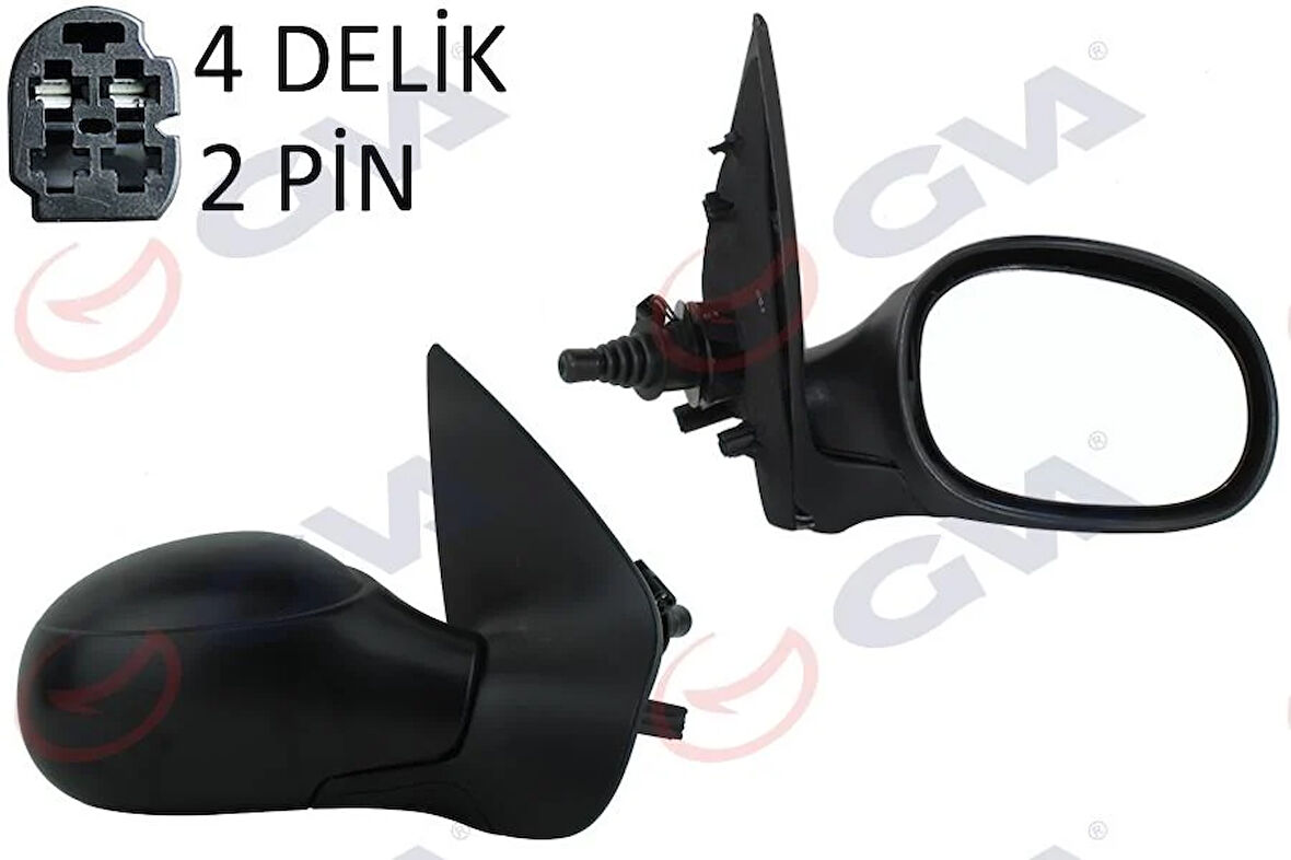 DIŞ DİKİZ AYNASI SAĞ 206 98 MEKANİK ISITMALI SENSÖRLÜ KONVEKS 2 FİŞ VM-206HSR