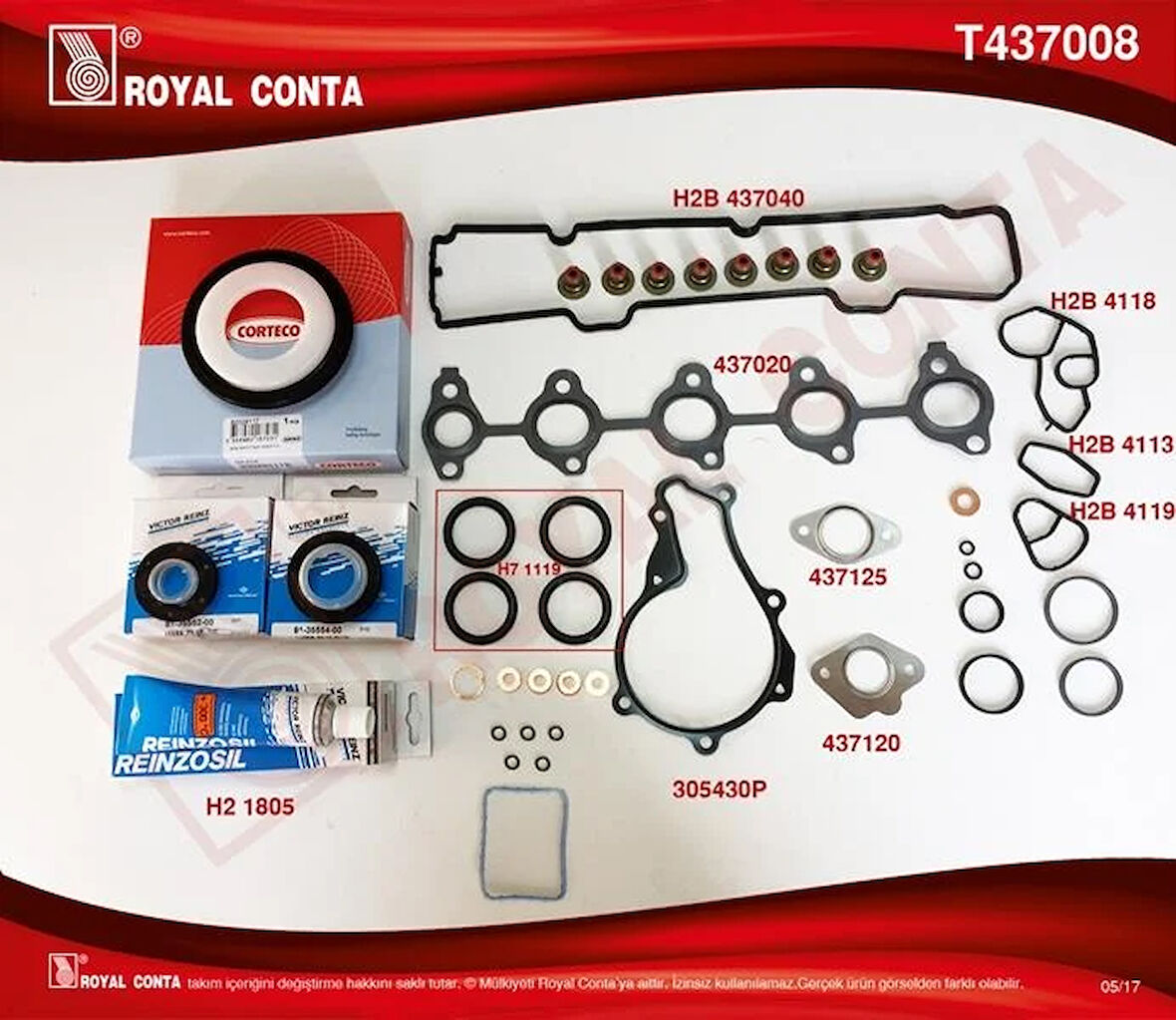 MOTOR TAKIM CONTA REINZ KEÇELİ S.LASTİKLİ SKCSİZ FIESTA 02 08 FUSION 02 08 1.4 TDCI 206-307 C3C2-C3I-C3II-C3III-XSARAII-NEMO-206-207-307-BIPPER DV4 1.4HDI MAZDA 2 1.4 CD 03 07