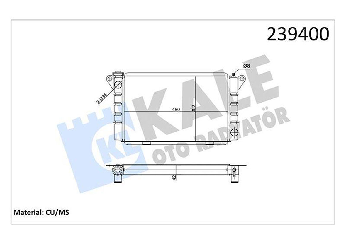 RADYATÖR R12 TL-TX-STW-TOROS 475X304X42 NORMAL 3 SIRA PN SİSTEM