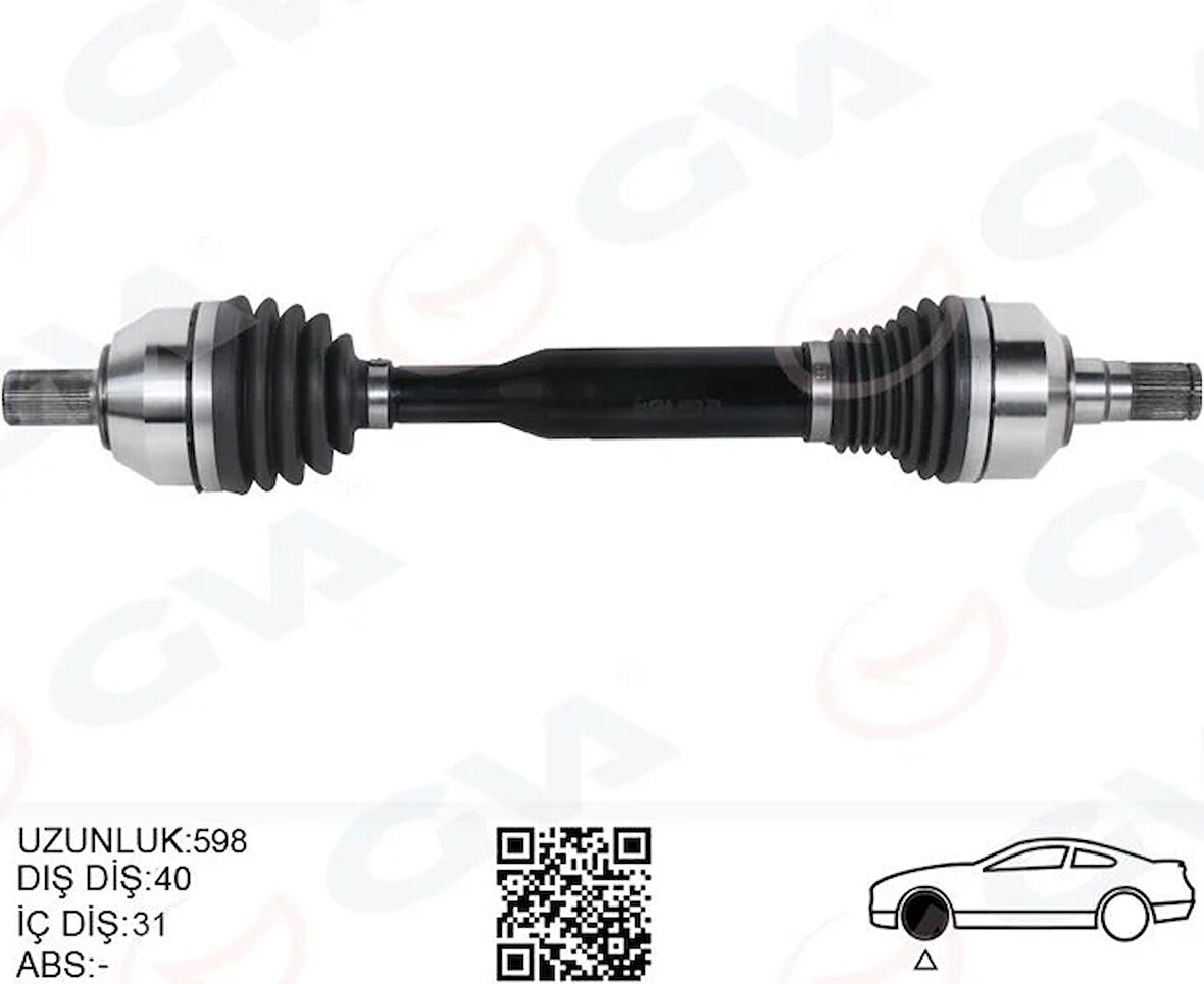 ÖN AKS KOMPLE SOL VOLVO XC60 I 10 15 D3-D4-T5-T6 XC60 II 15 D4 OTOMATİK ŞANZIMAN 8 VİTES