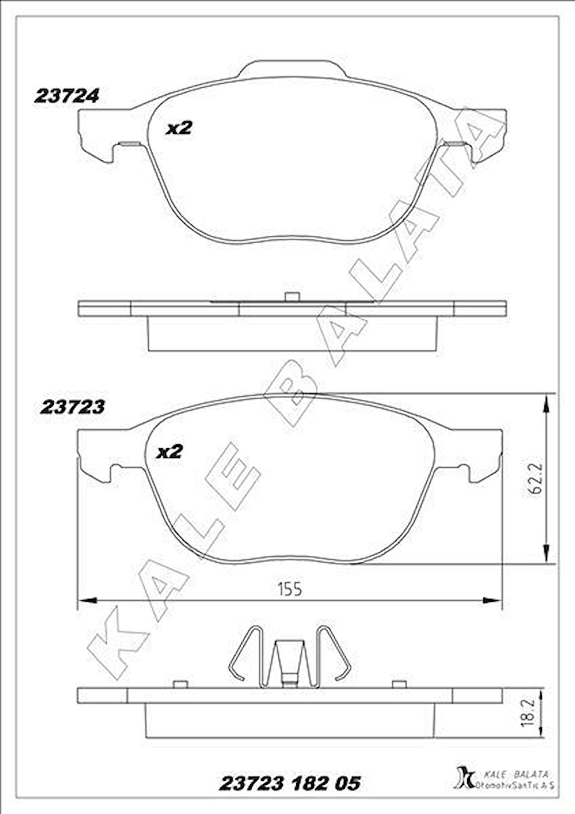 ÖN BALATA FOCUS 04 18 CMAX 07 19 KUGA I -II 08 14 VOLVO V40 19 C30 06 12 S70 08 13S40 04 12 V50 04 12 MAZDA 3 03 09 5 05 09