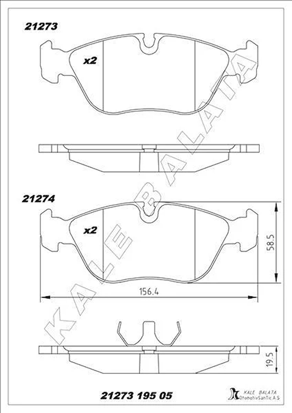 ÖN BALATA VOLVO 850 2.0 2.3 T5 2.5 91-96 S70 2.3 2.4 2.5 97-00 V70 97-00 C70 2.0T 97-02