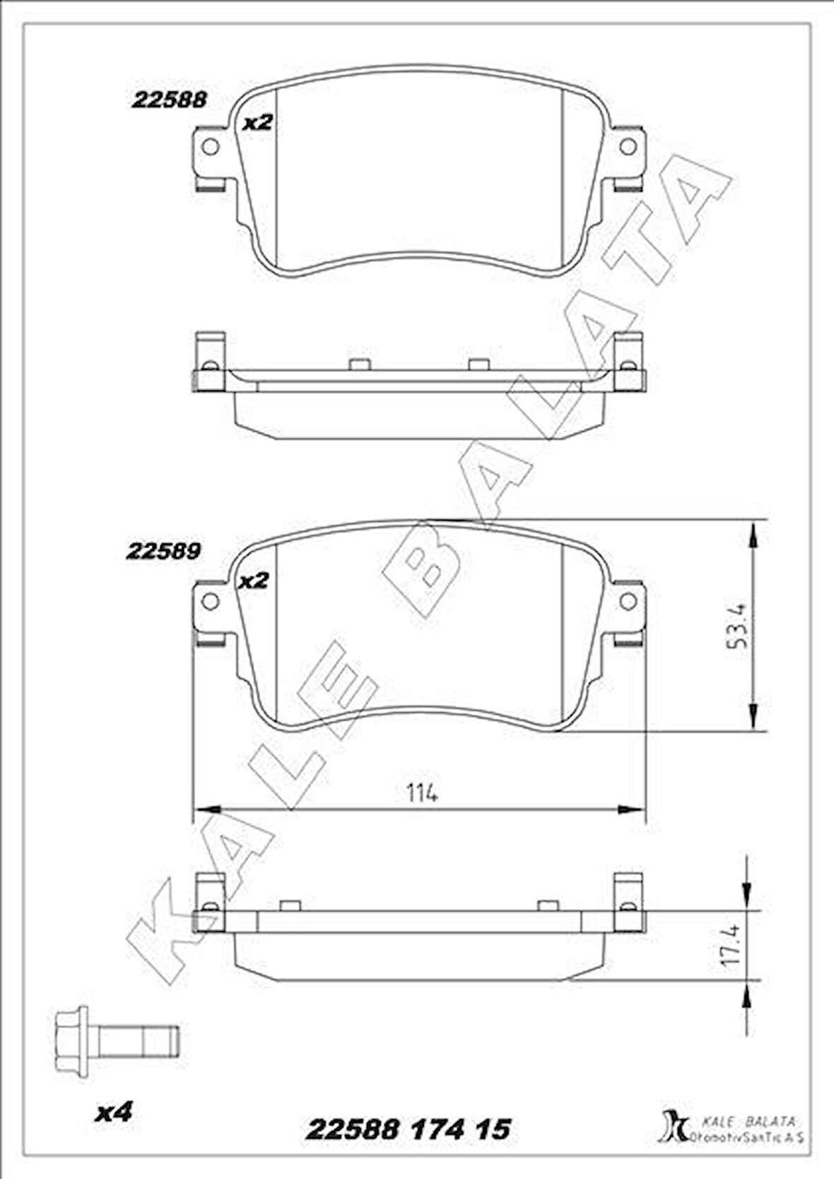 ARKA FREN BALATASI ZAFIRA LIFE 19 VIVARO C 19 JUMPY III 16 EXPERT 16 TOYOTA PROACE 16 290 mm