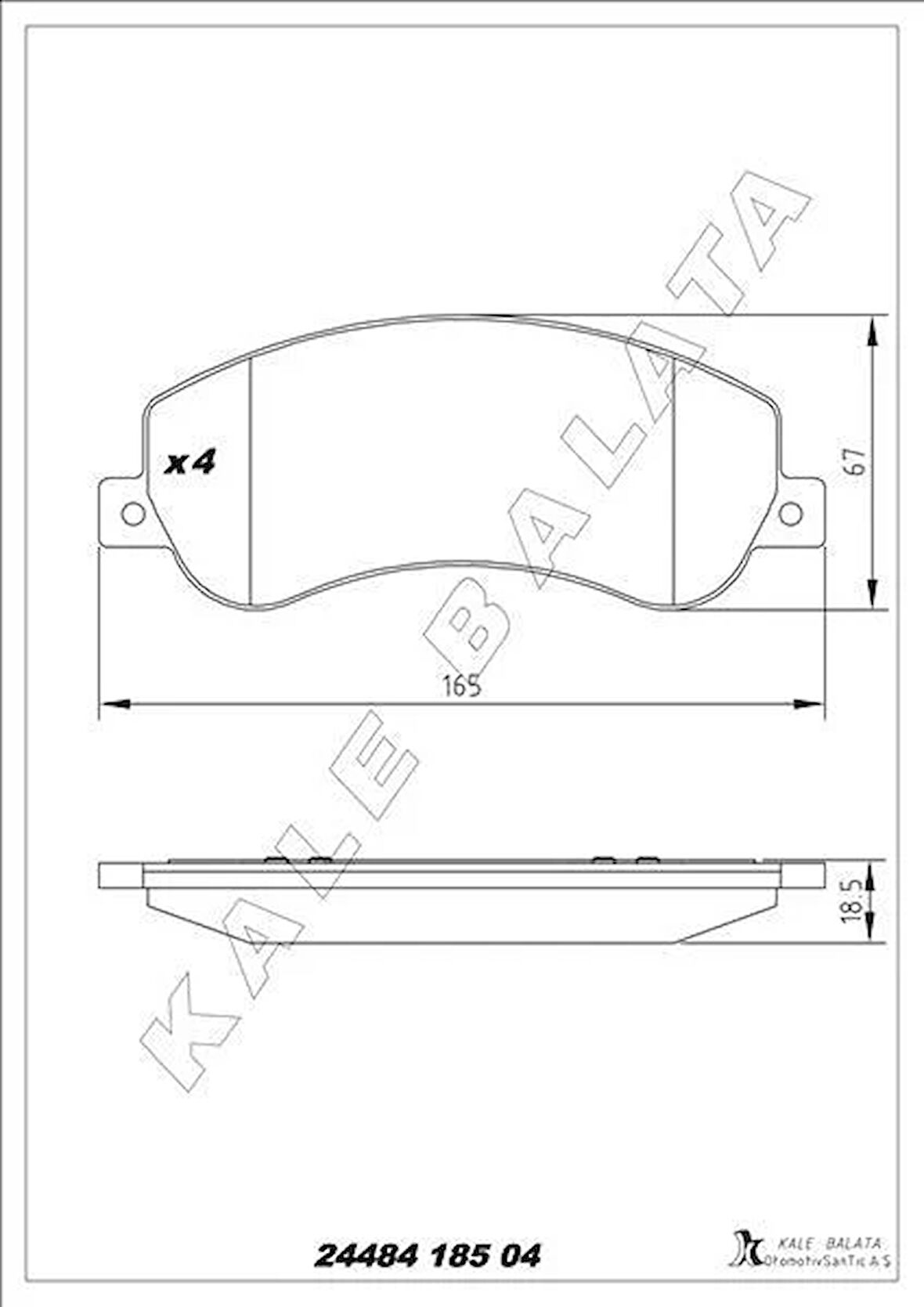 ON FREN BALATASI TRANSIT V348 06 14 A.CEKER 11 / VW AMAROK 2.0TDI 10 FİŞSSİZ