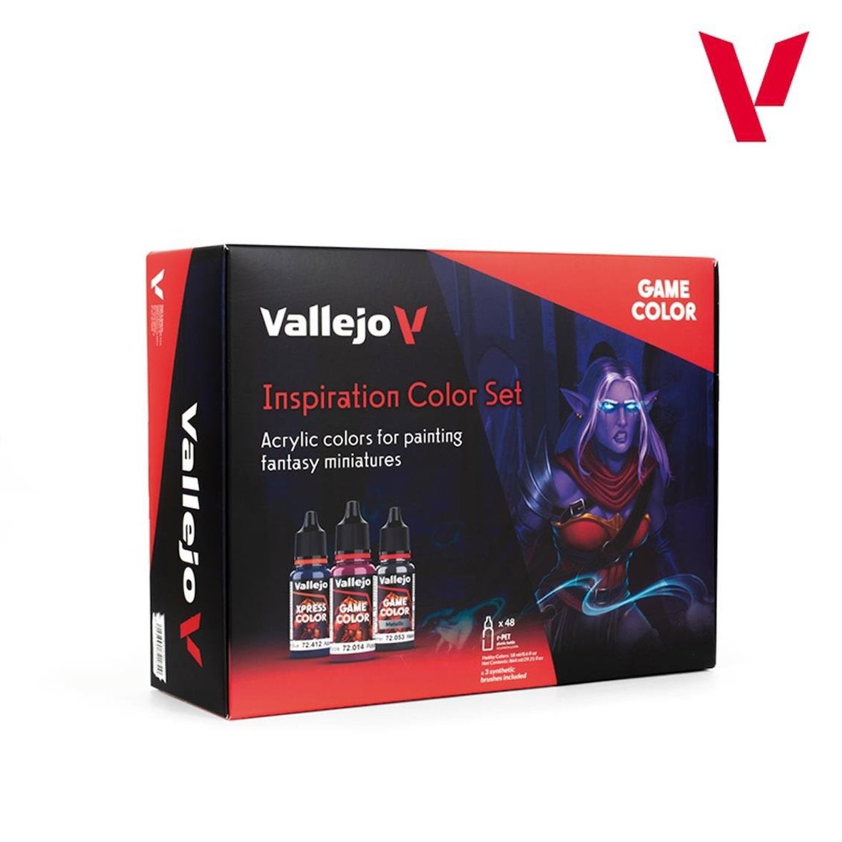 Vallejo 72182 48x18 ml. İlham Veren Renkler ve Saklama Kutusu, Game Color Serisi Model Boyası