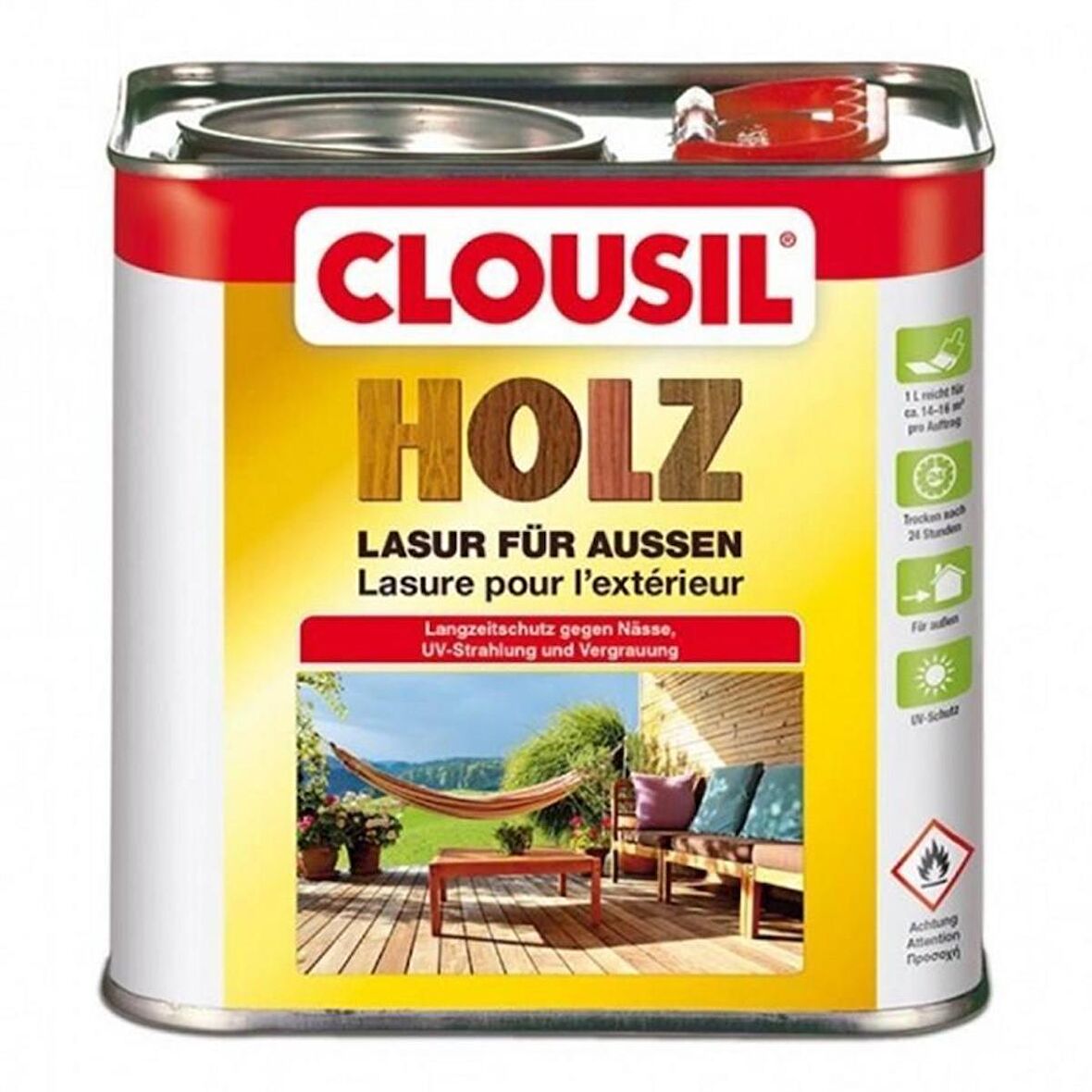 Solvent Bazlı Ahşap Koruyucular 25LtCLOU Nr:01 Naturel Slv Bazlı Ahşap Koruyu25Lt