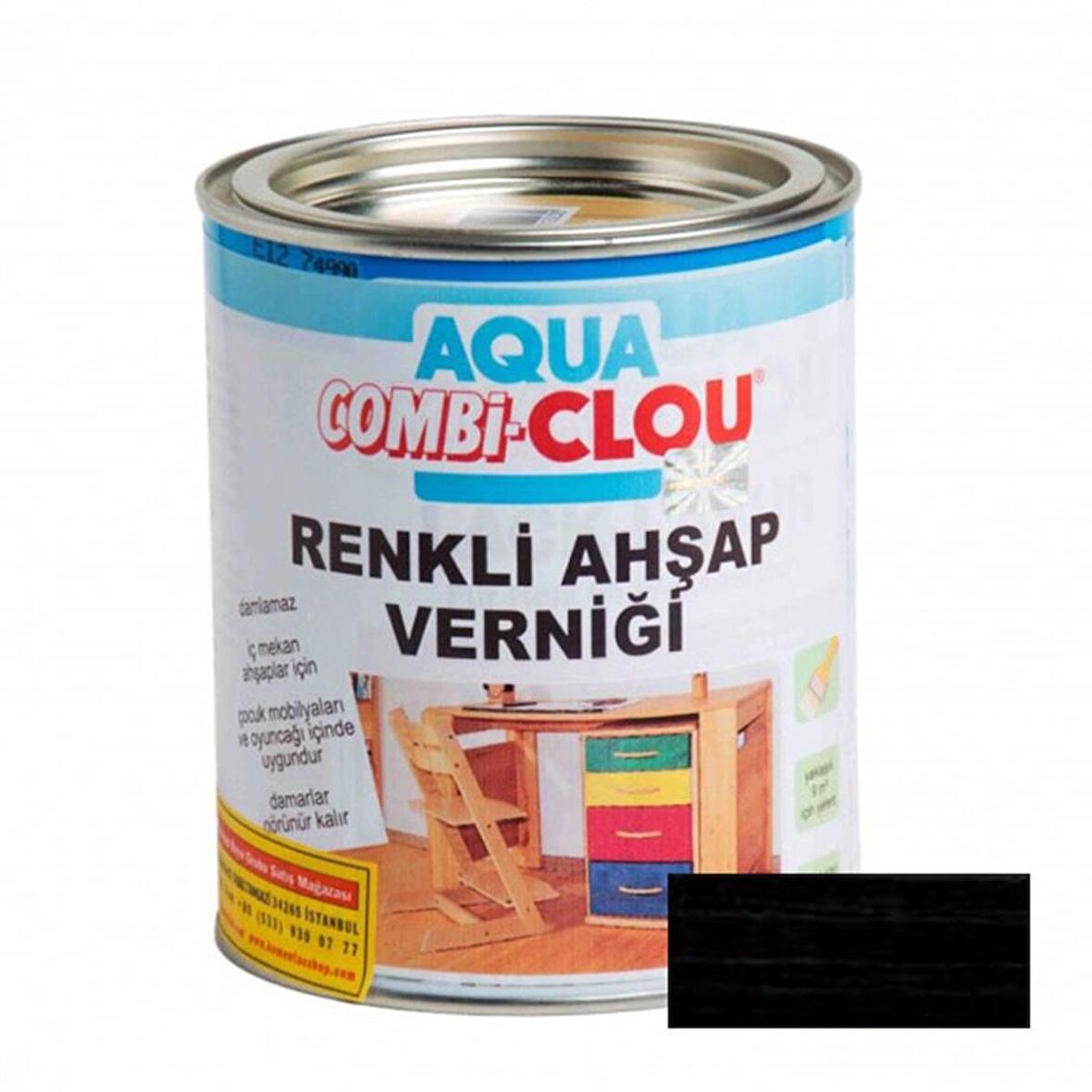 Su Bazlı Vernikler 750mlL17 Nr:07 Koyu Kahve Su Bazlı Renkli A.Verniğ750ml