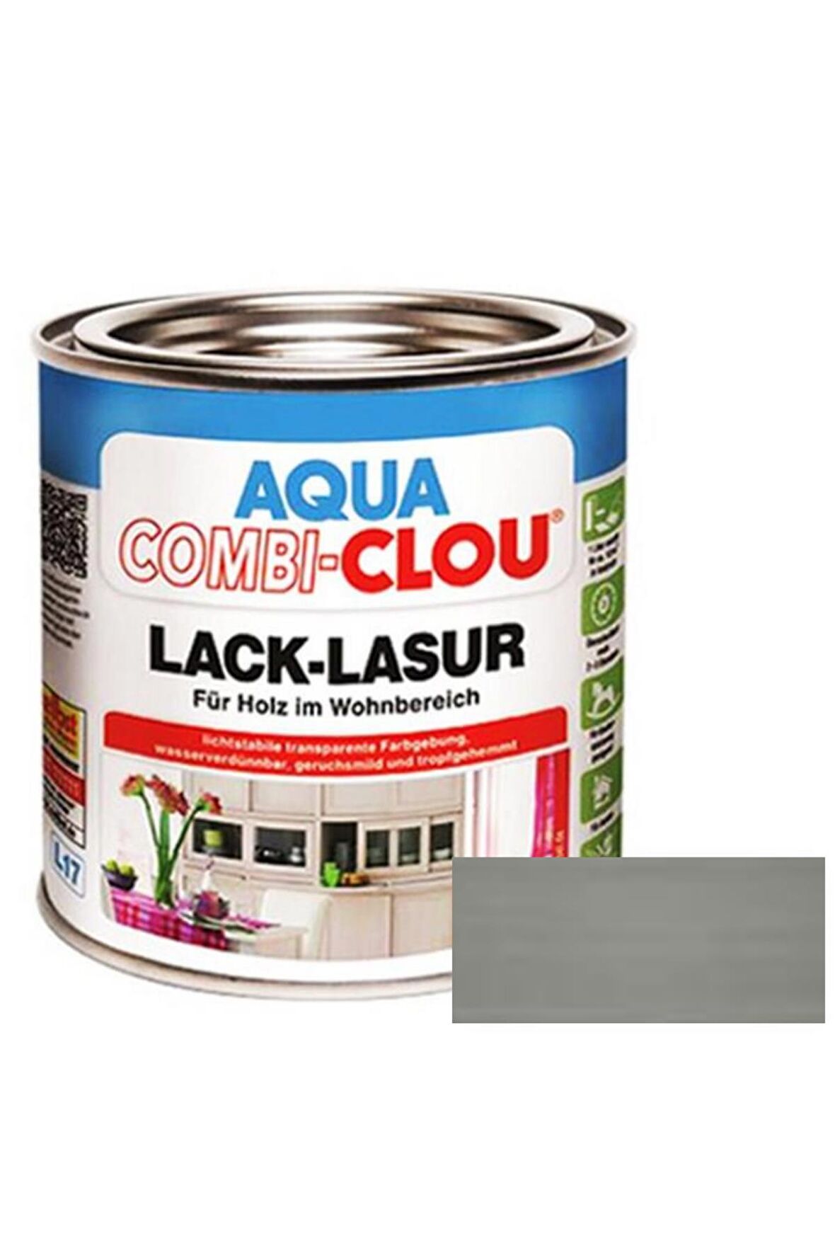 Su Bazlı Vernikler 375mlL17 Nr:24 Taş Gri Su Bazlı Renkli A. Verniği 375ml