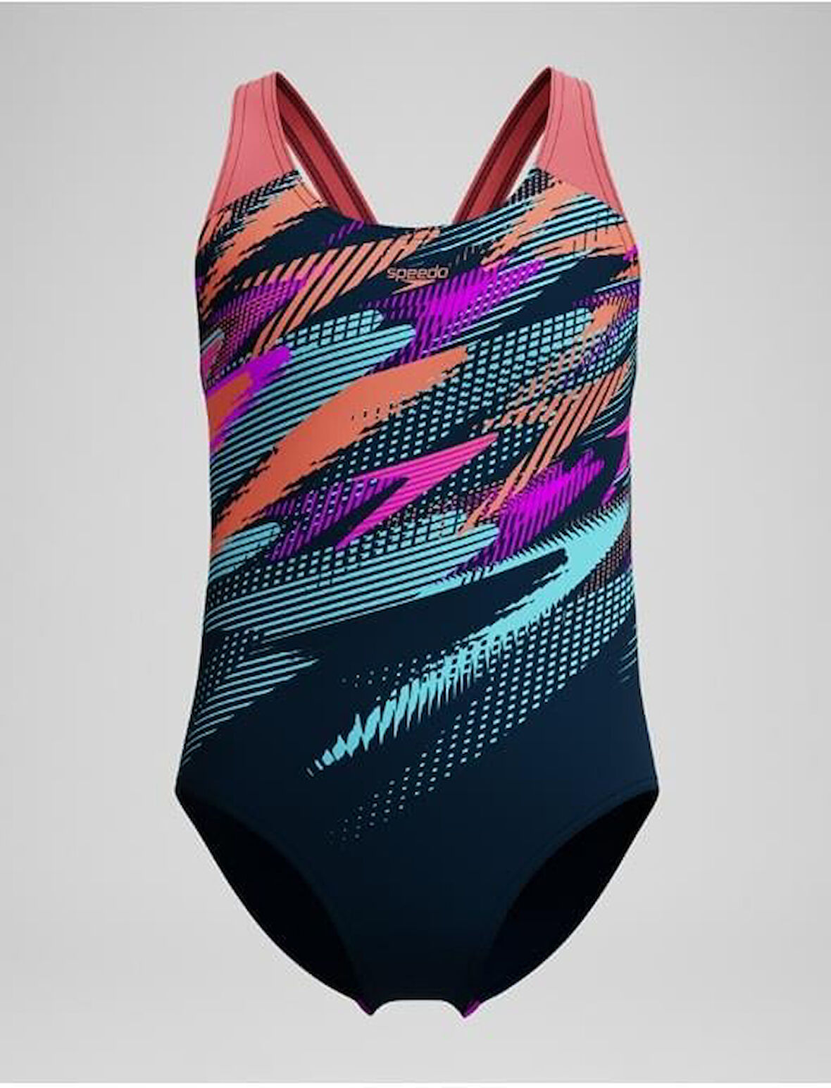 Speedo Digital Placement Splashback Kız Çocuk Mayo