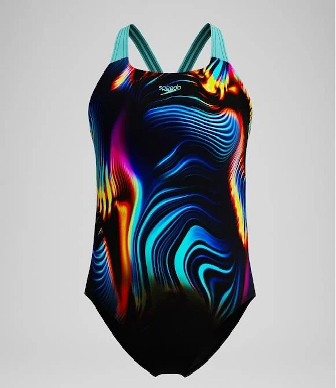 Speedo Digital Placement Powerback Kız Çocuk Mayo