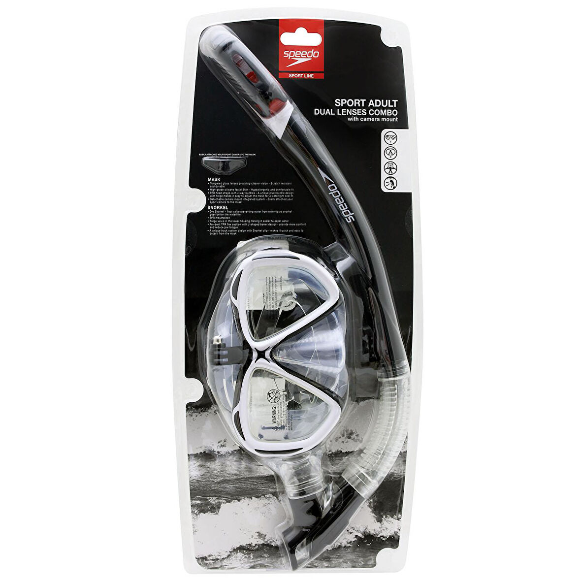 Speedo Kamera Takılabilir Şnorkel Set