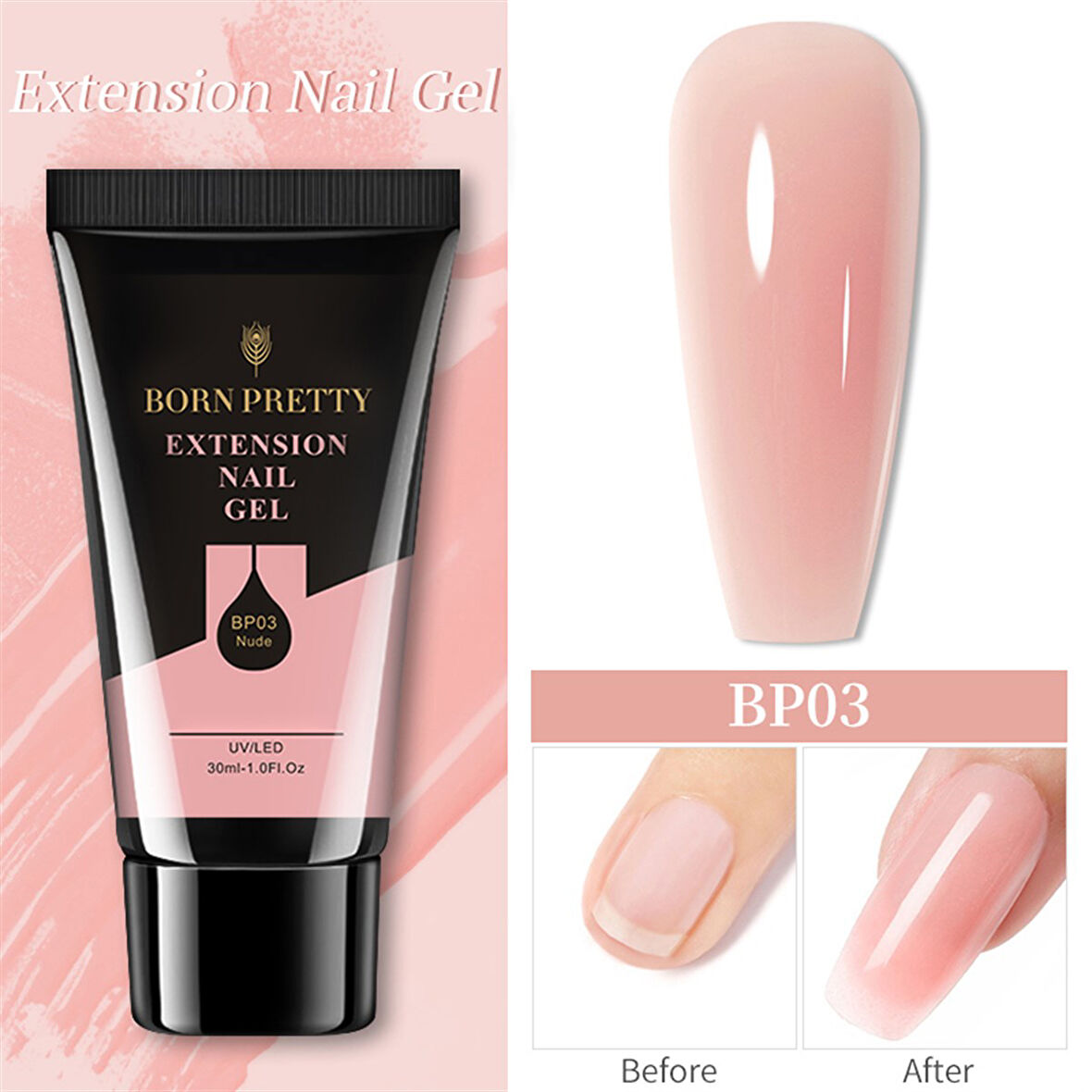 Born Pretty Tırnak Uzatma Poly Jel Nude (50050-3)