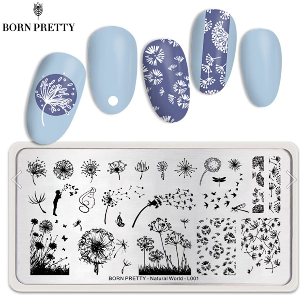 Born Pretty metal stampa tabakası Natural World BP-L001 (48707)