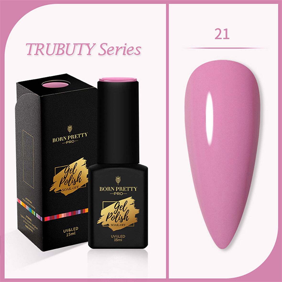 Born Pretty Trubuty Serisi Kalıcı oje 15 ml 21 (52184-21)