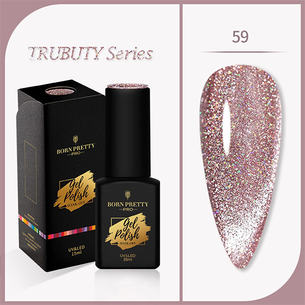 Born Pretty Trubuty Serisi Kalıcı oje 15 ml 59 (52184-59) Kedi gözü oje