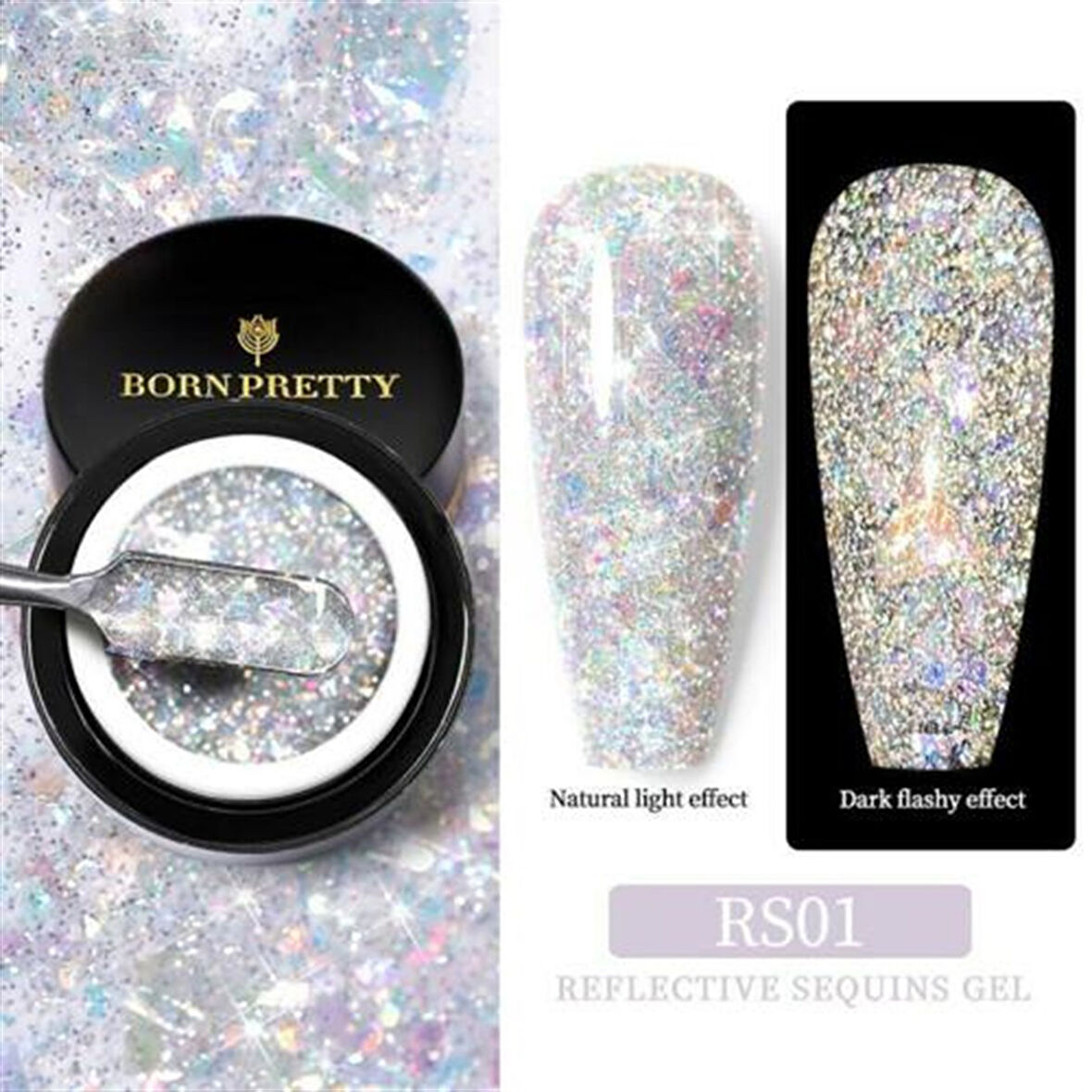 Born Pretty Reflektif Pullu UV Jel RS01 (53923-1)