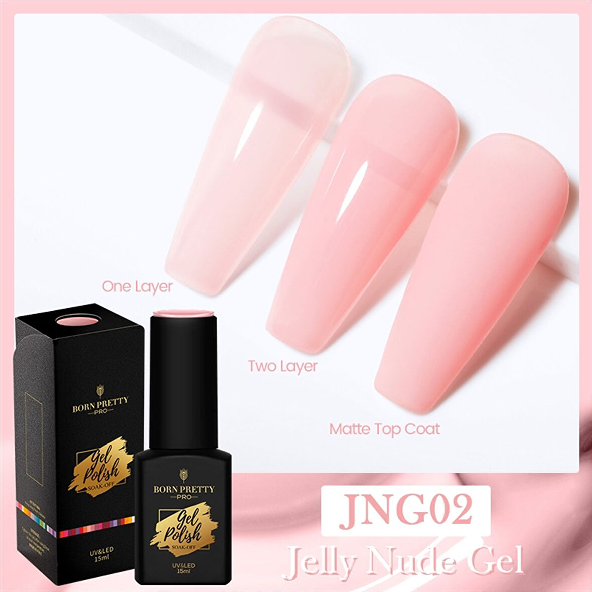 BORN PRETTY Pro 15ml Jelly Nude serisi (54134-2)