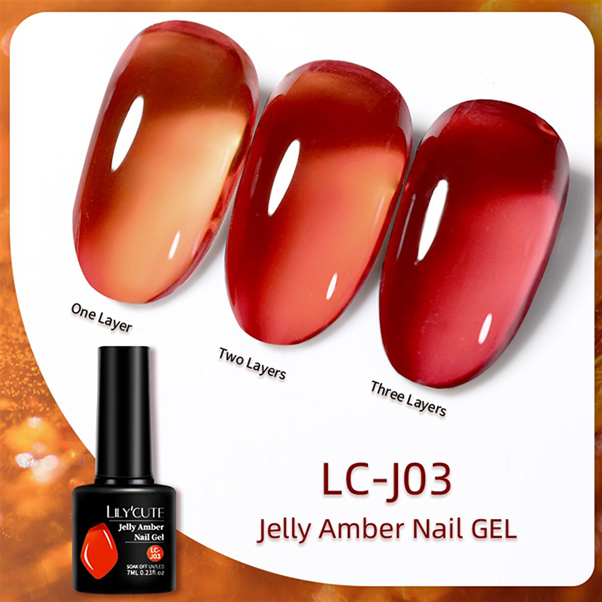 Lily Cute Amber Serisi Kalıcı oje LC-J03 (55725)