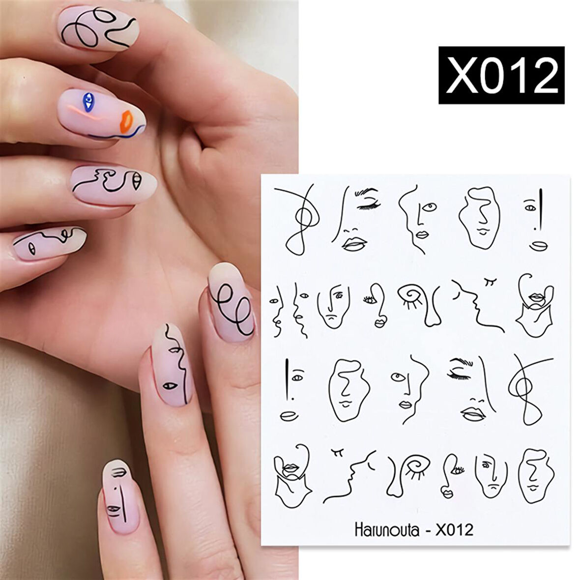 Su transferli nail art sticker X012 (49831-12)