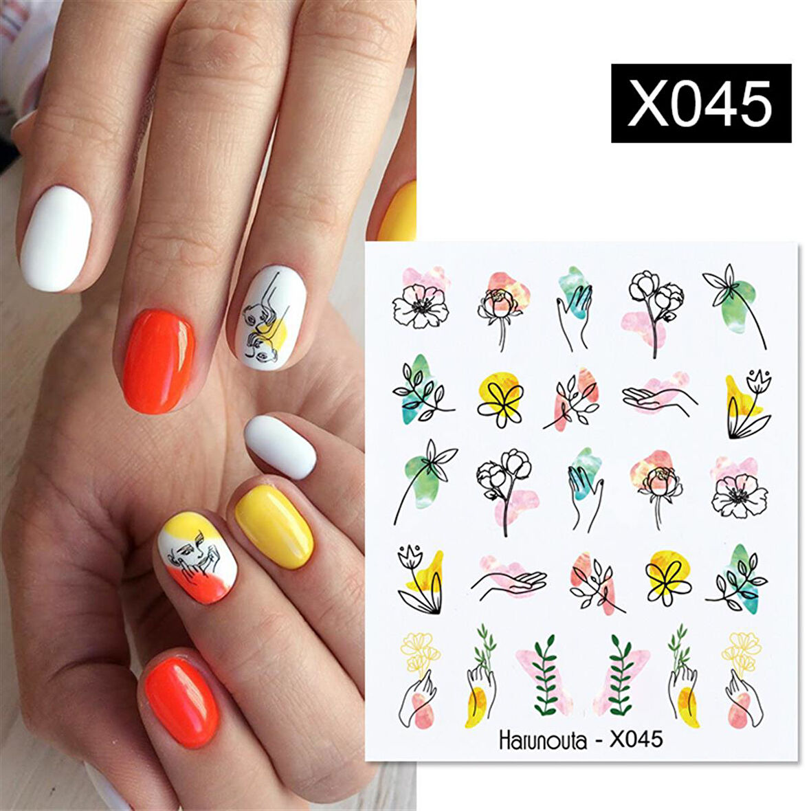 Su transferli nail art sticker X045 (50127-3)