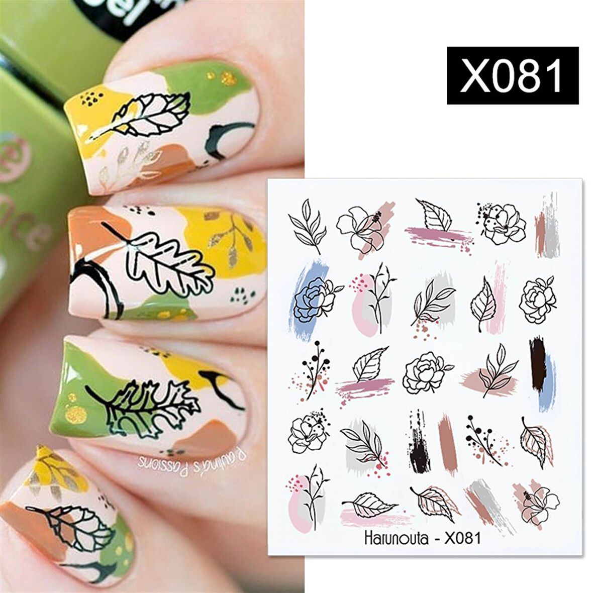 Su transferli nail art sticker X081 (52340-1)