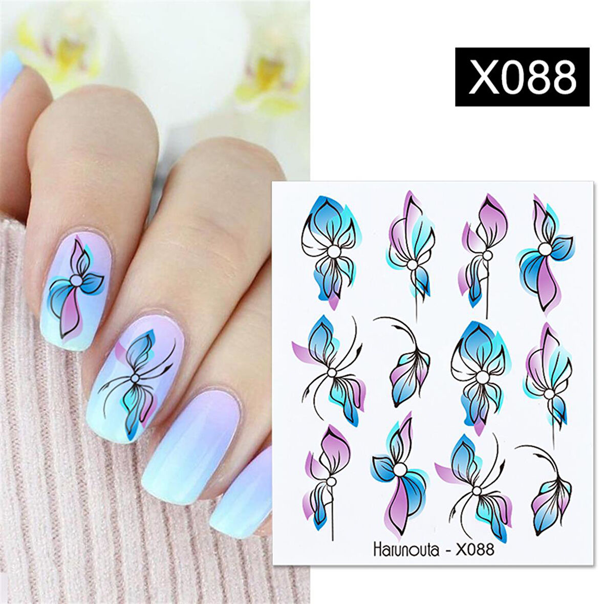 Su transferli nail art sticker X088 (52340-8)