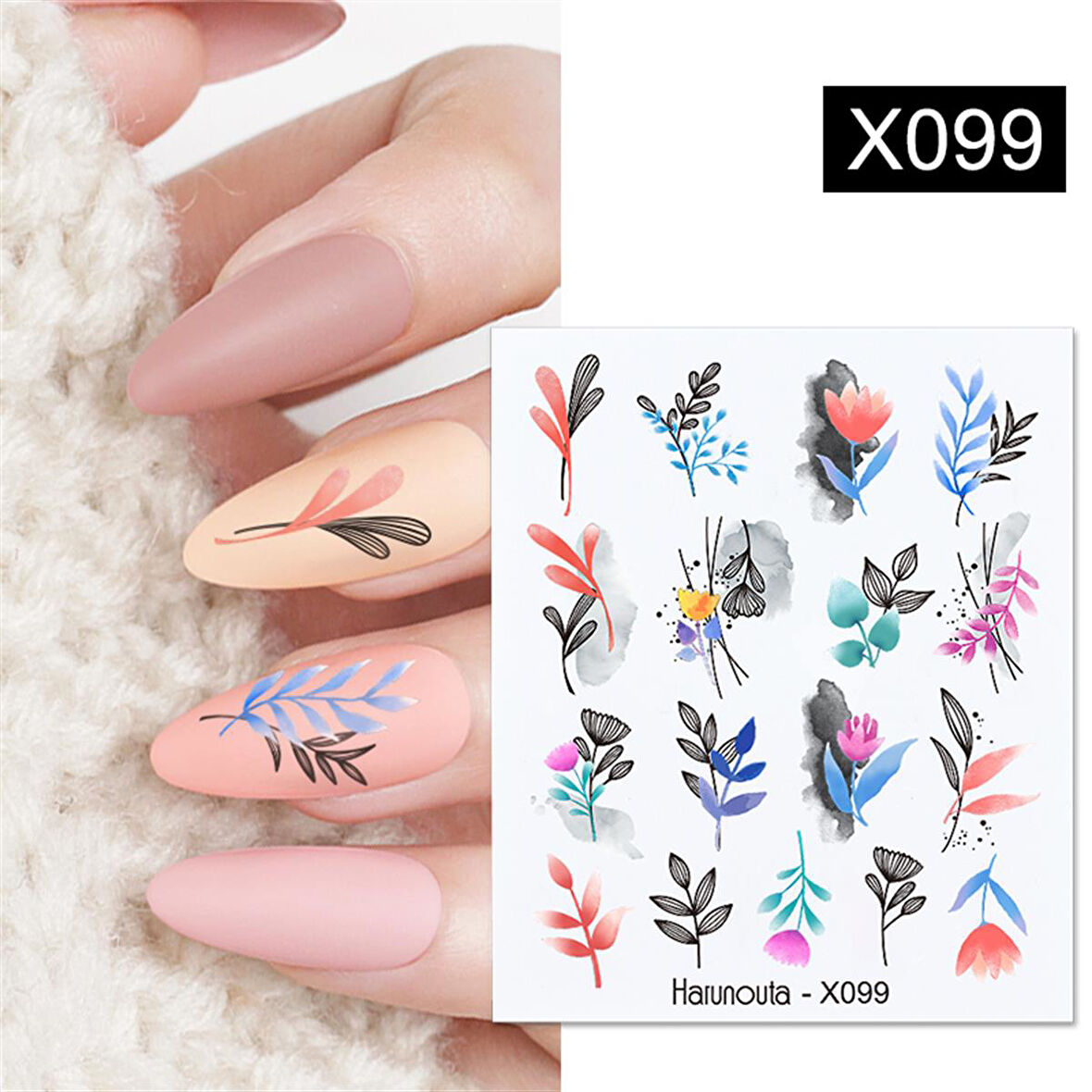 Su transferli nail art sticker X099 (52340-19)