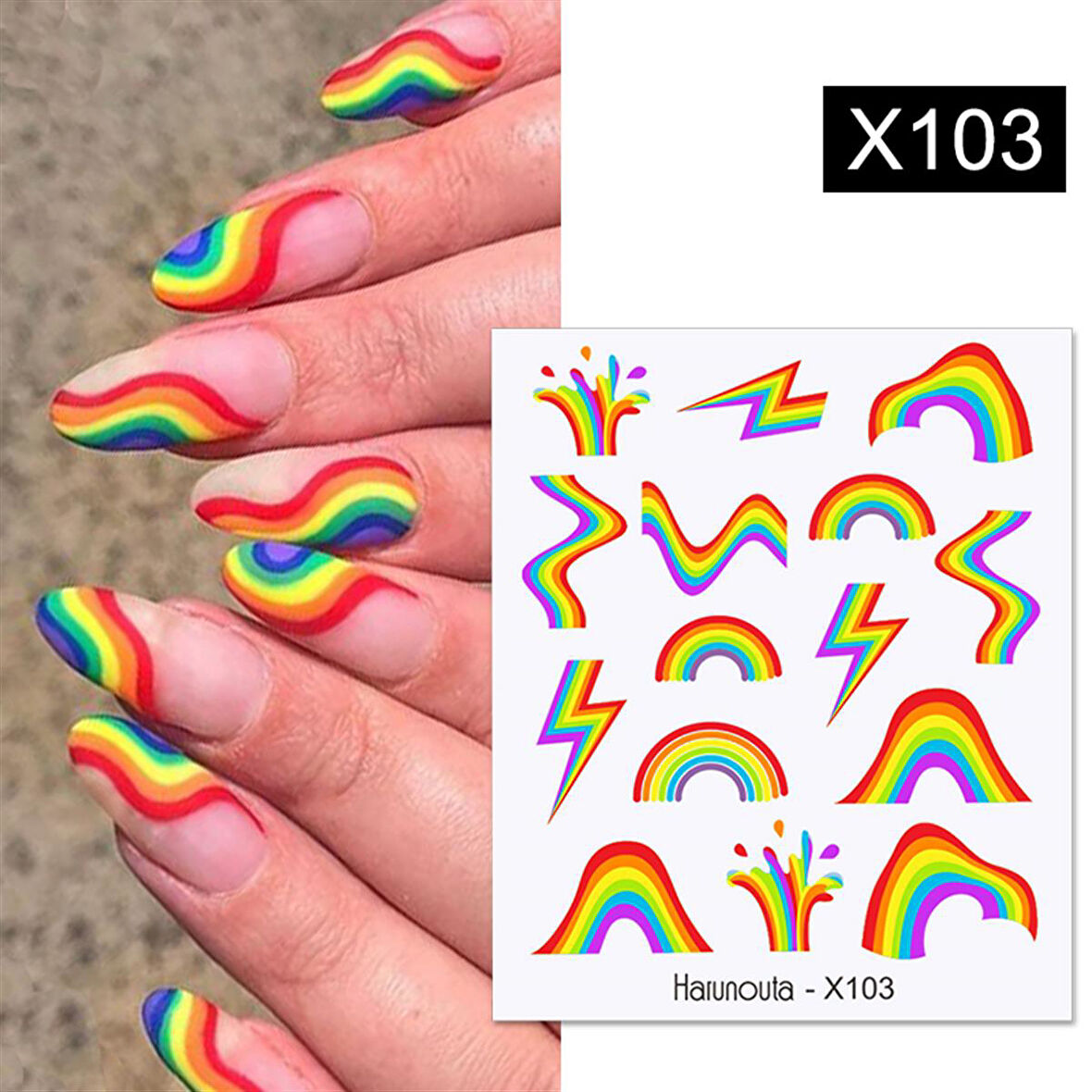 Su transferli nail art sticker X103 (53013-3)