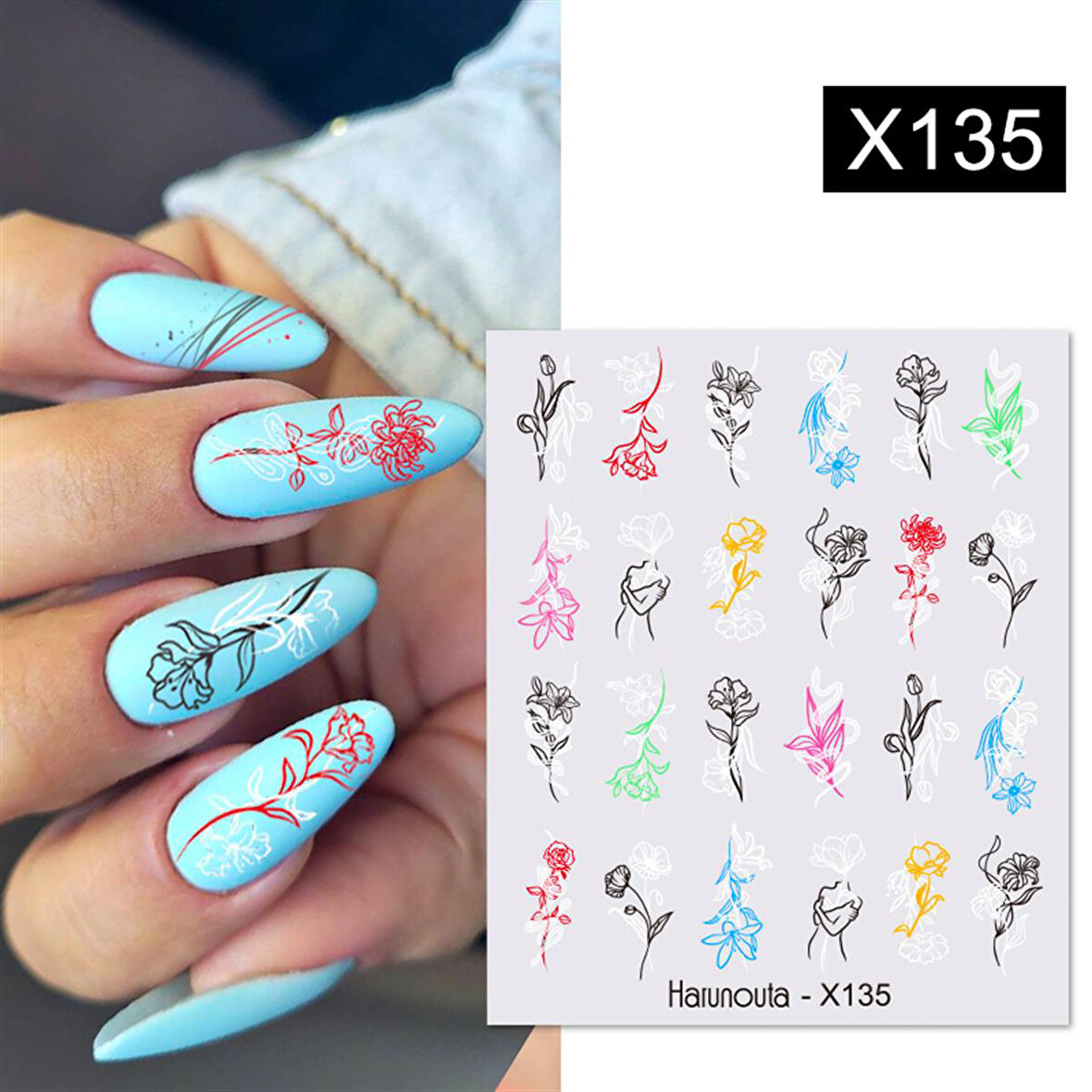 Su transferli nail art sticker X135 (53925-1)