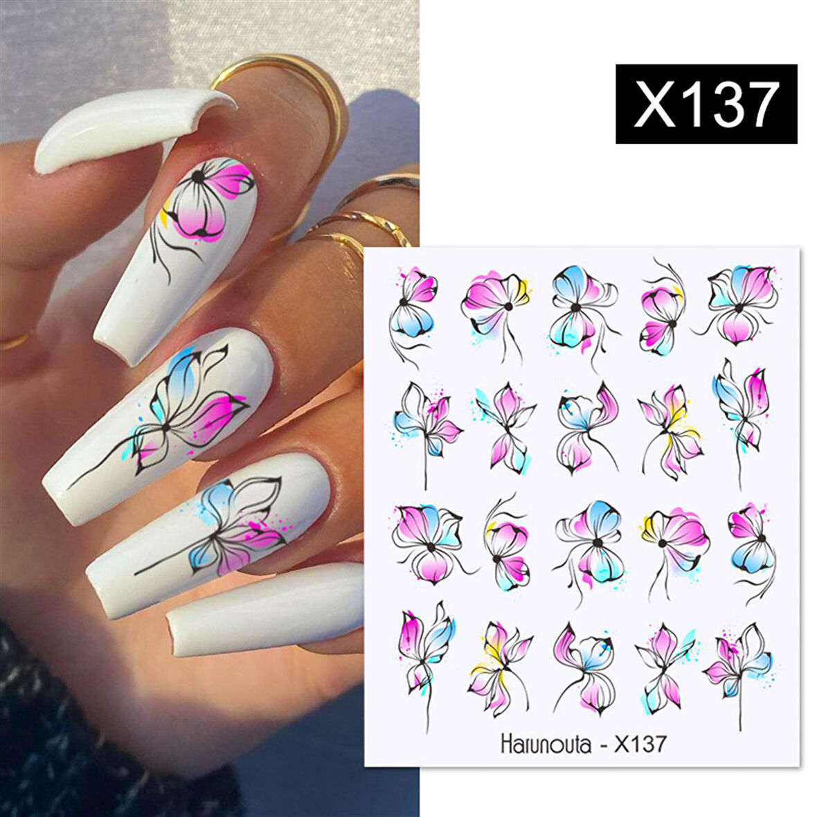 Su transferli nail art sticker X137 (53925-3)