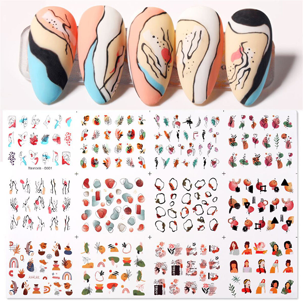 Su transferli nail art sticker D001 (51025-1)