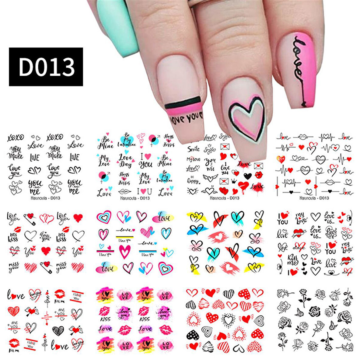 Su transferli nail art sticker D013 (53012-1)