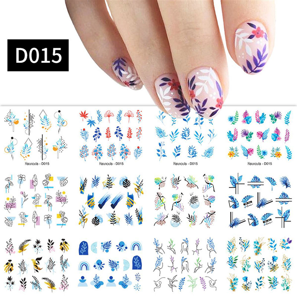 Su transferli nail art sticker D015 (53012-3)