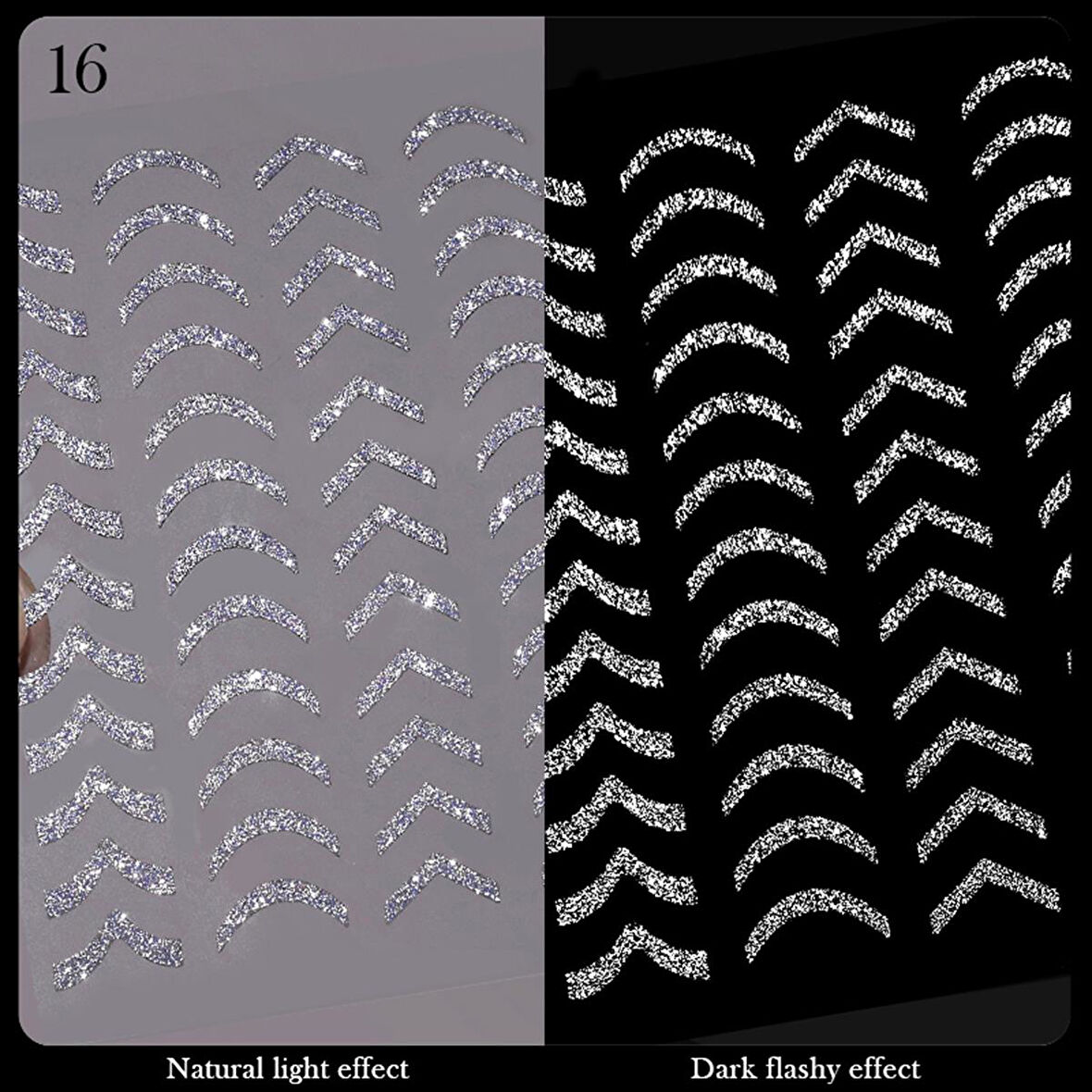 3D Reflektif efekt nail art sticker  model - 16 (55881- 16)