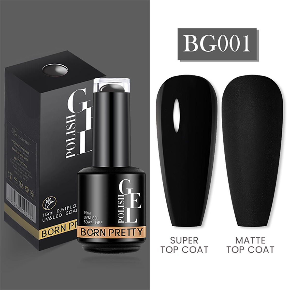 Born Pretty 15 ml kalıcı oje BG001 (55933)