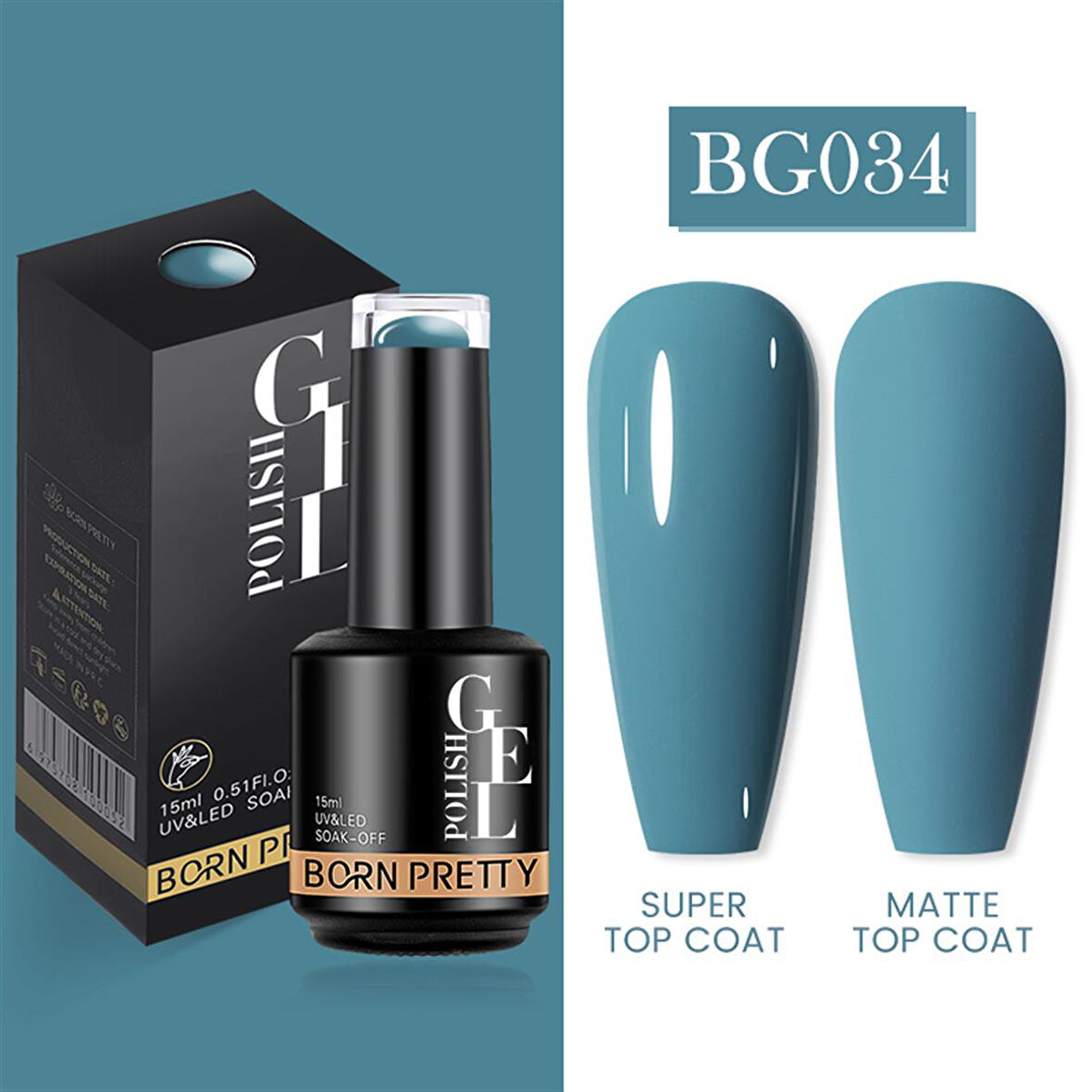 Born Pretty 15 ml kalıcı oje BG034 (55933)
