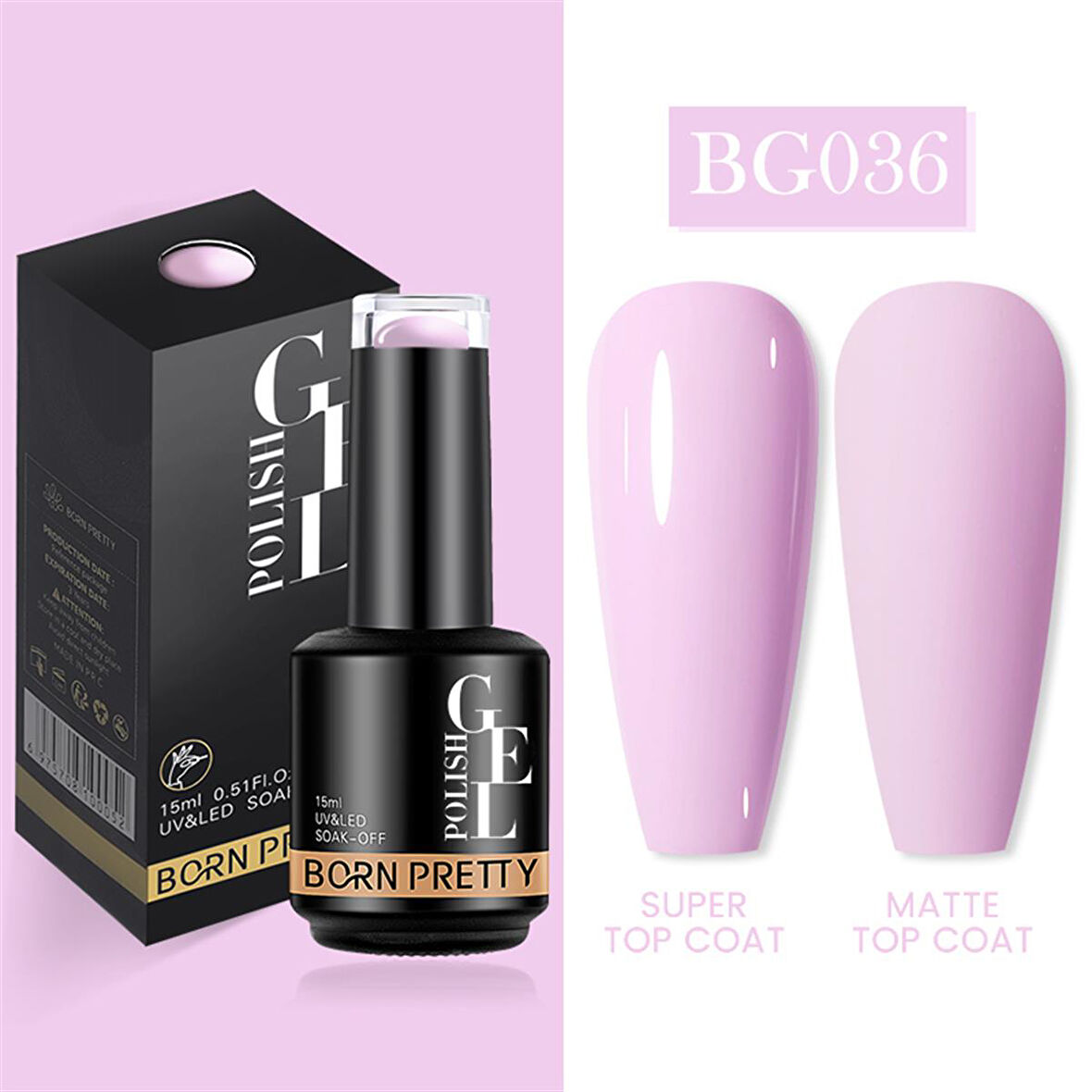 Born Pretty 15 ml kalıcı oje BG036 (55933)