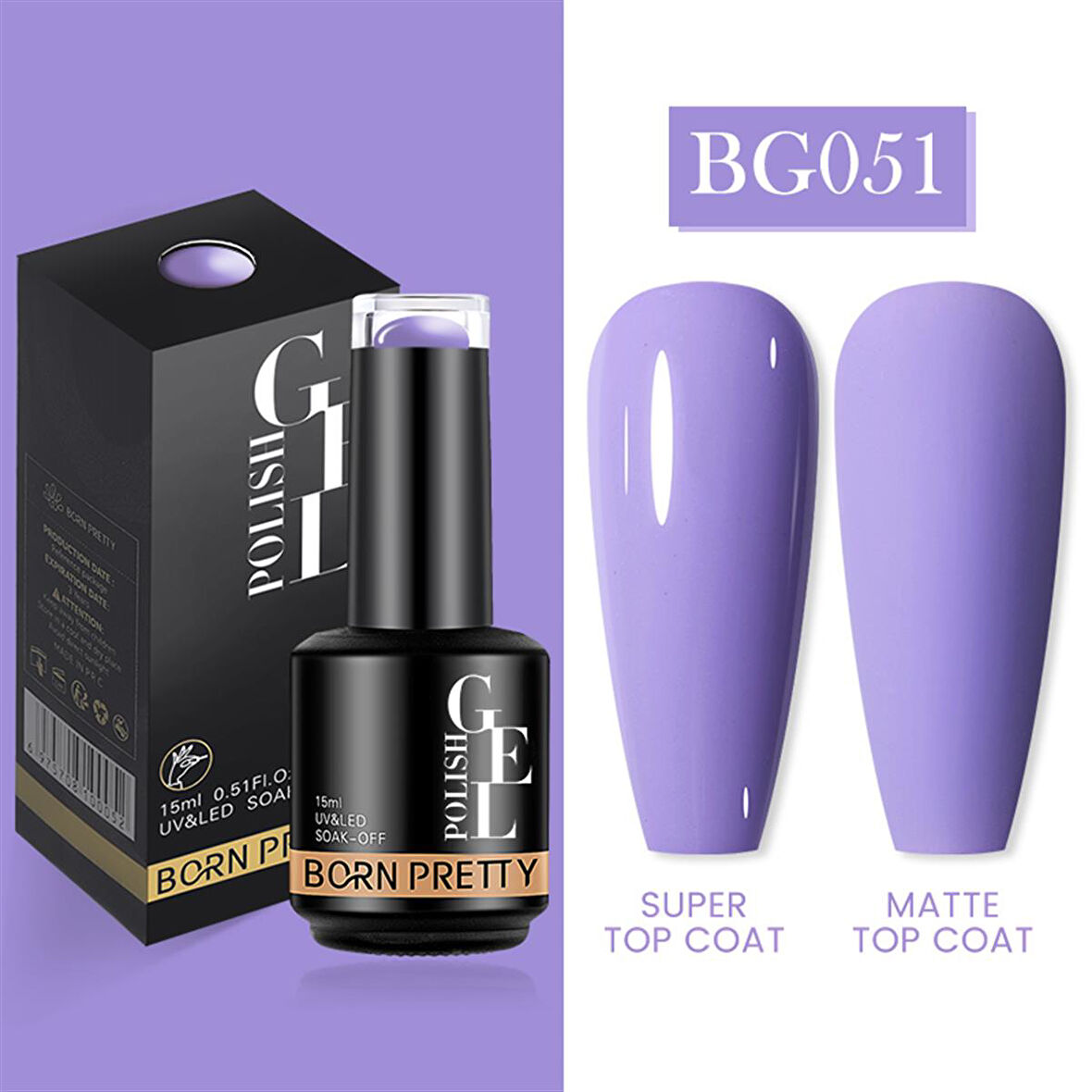 Born Pretty 15 ml kalıcı oje BG051 (55933)