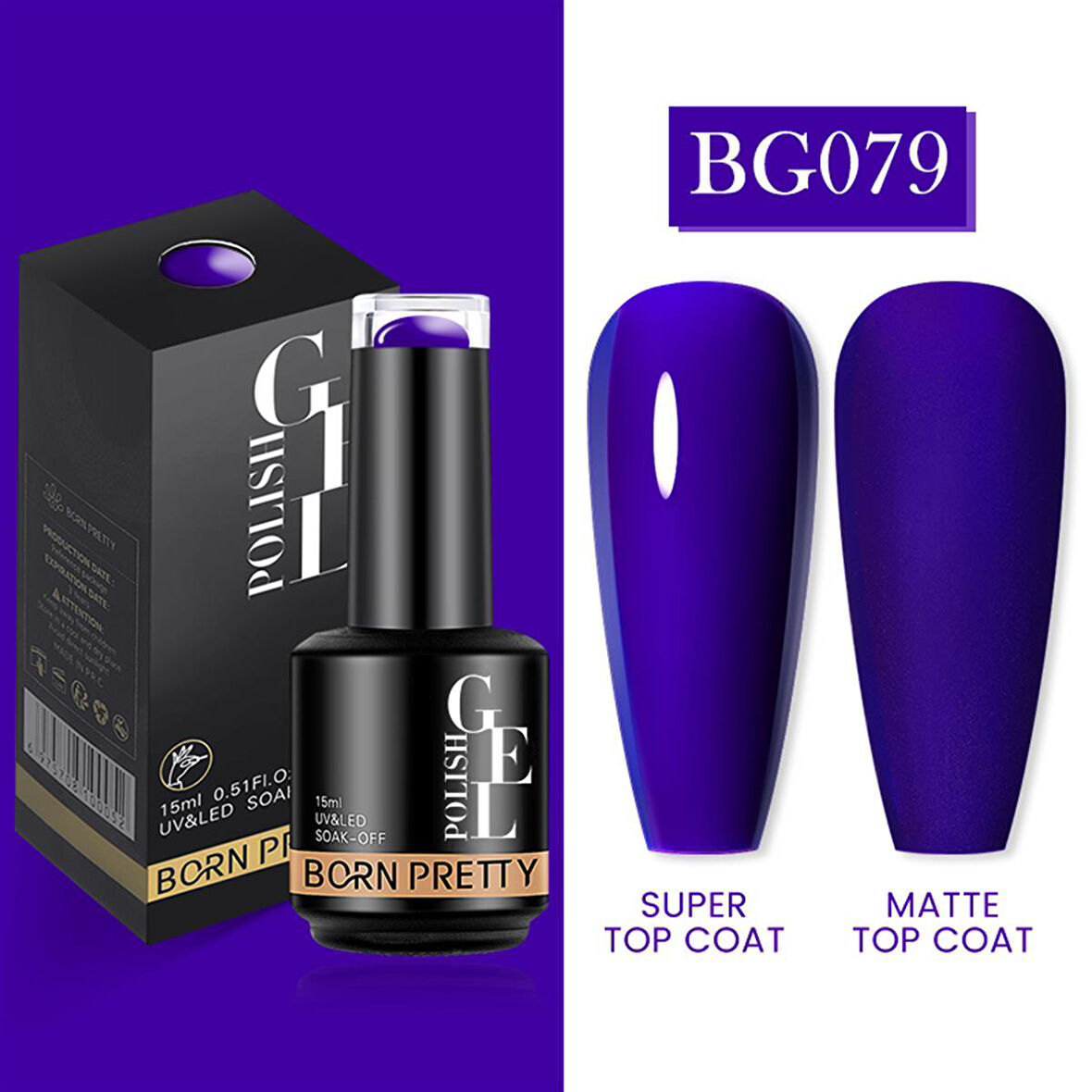 Born Pretty 15 ml kalıcı oje BG079 (55933)