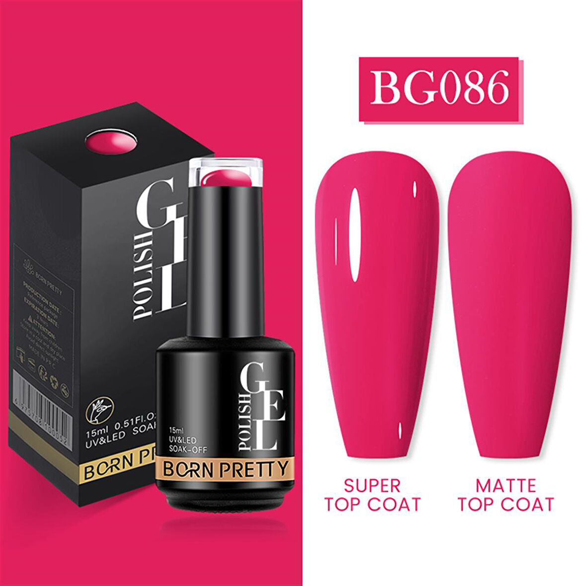 Born Pretty 15 ml kalıcı oje BG086 (55933)