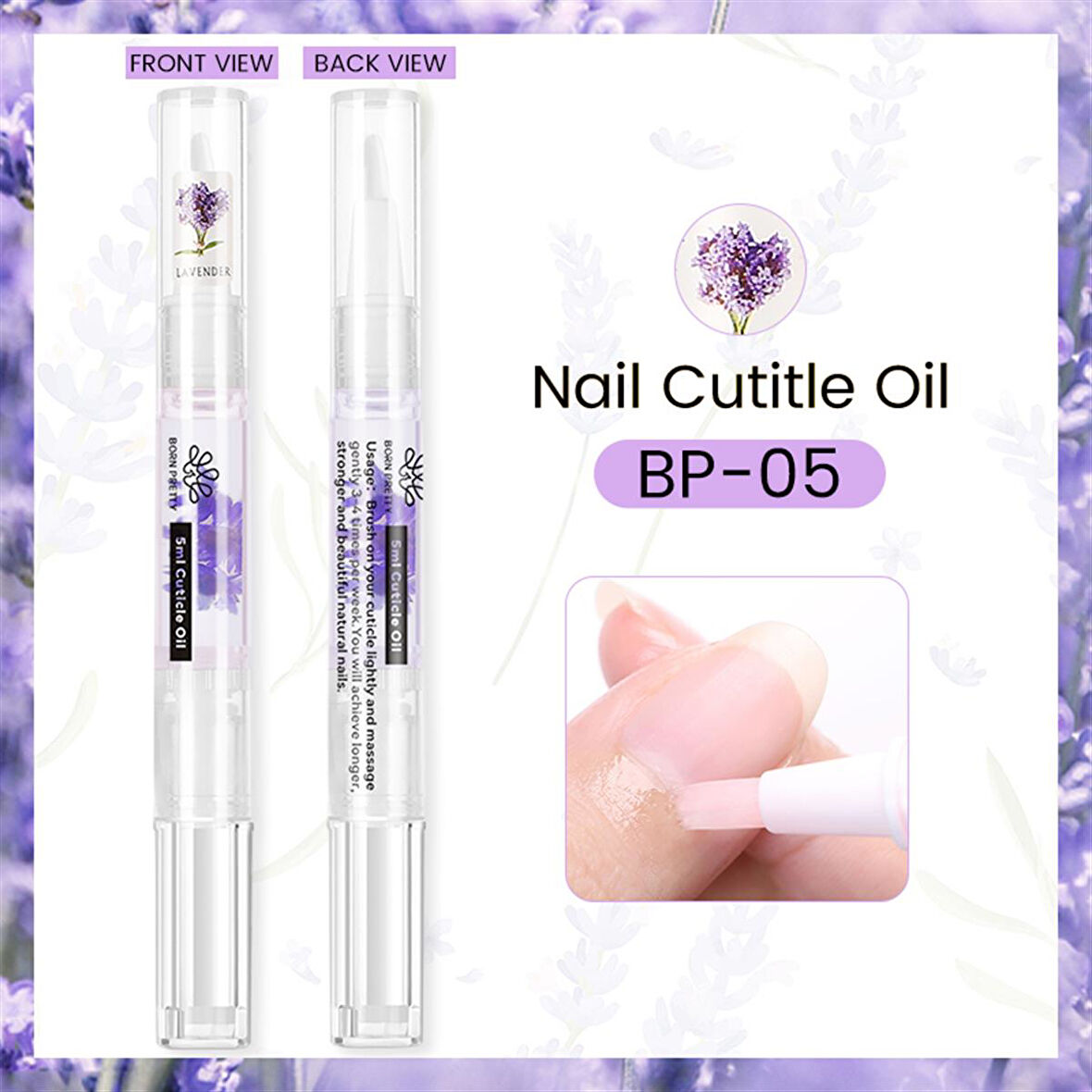 Born Pretty Cuticle oil pen BP-05 Lavanta (Bakım yağı) 56000