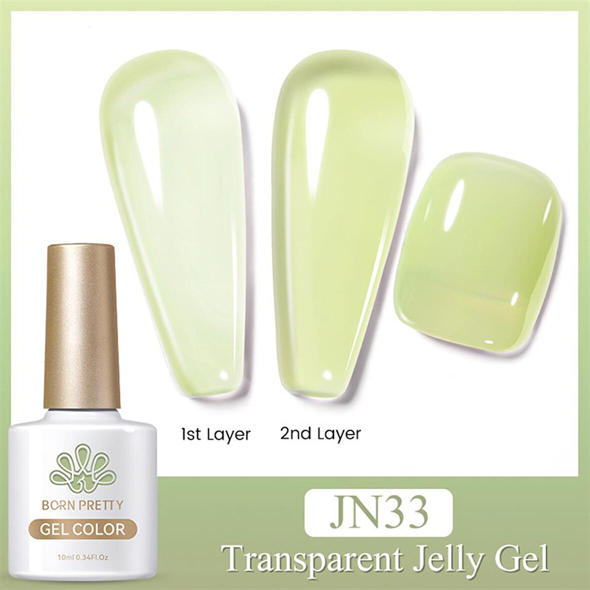 BORN PRETTY 10ml Jelly Nude Seri Kalıcı Oje JN33 (56347)