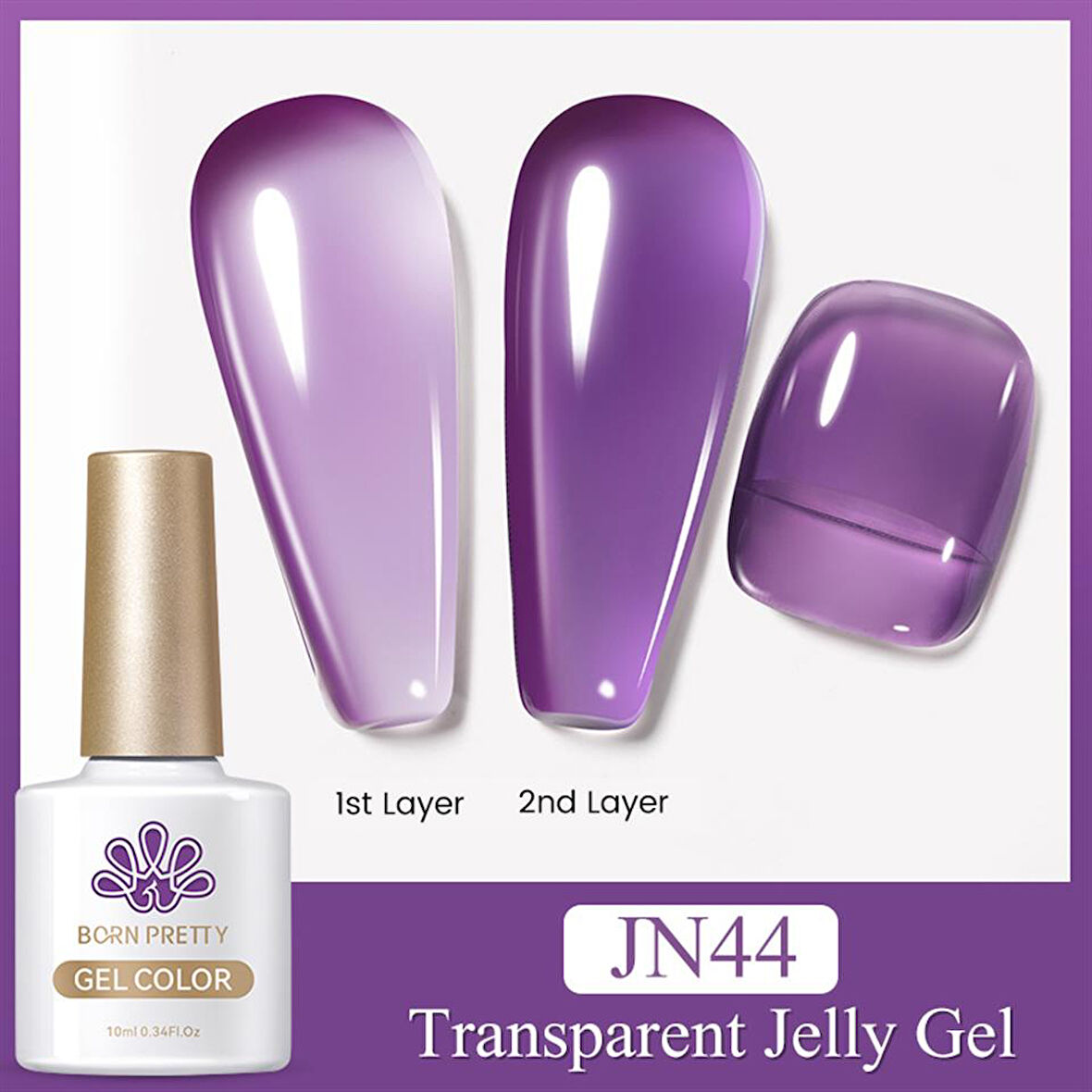 BORN PRETTY 10ml Jelly Nude Seri Kalıcı Oje JN44 (56347)