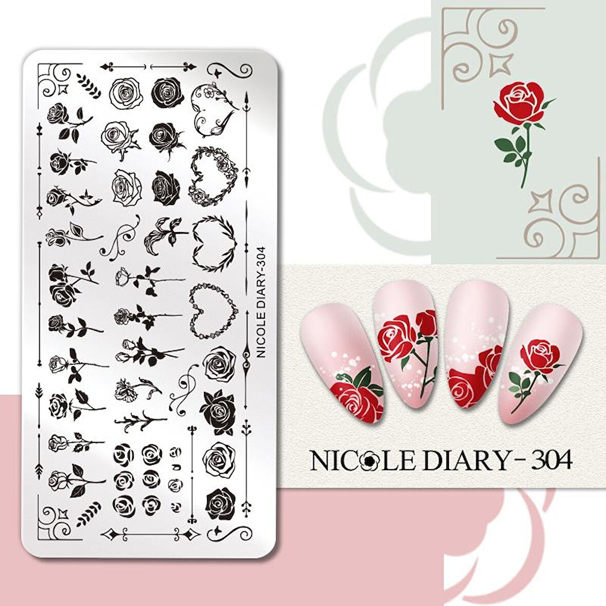 Nicole Diary metal stampa tabakası 304 (58068)