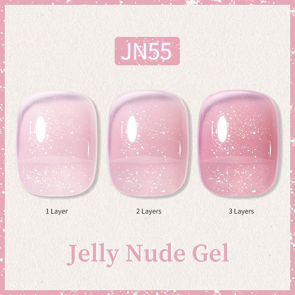 BORN PRETTY 10ml Jelly Nude Seri Kalıcı Oje JN55 (57851-5)