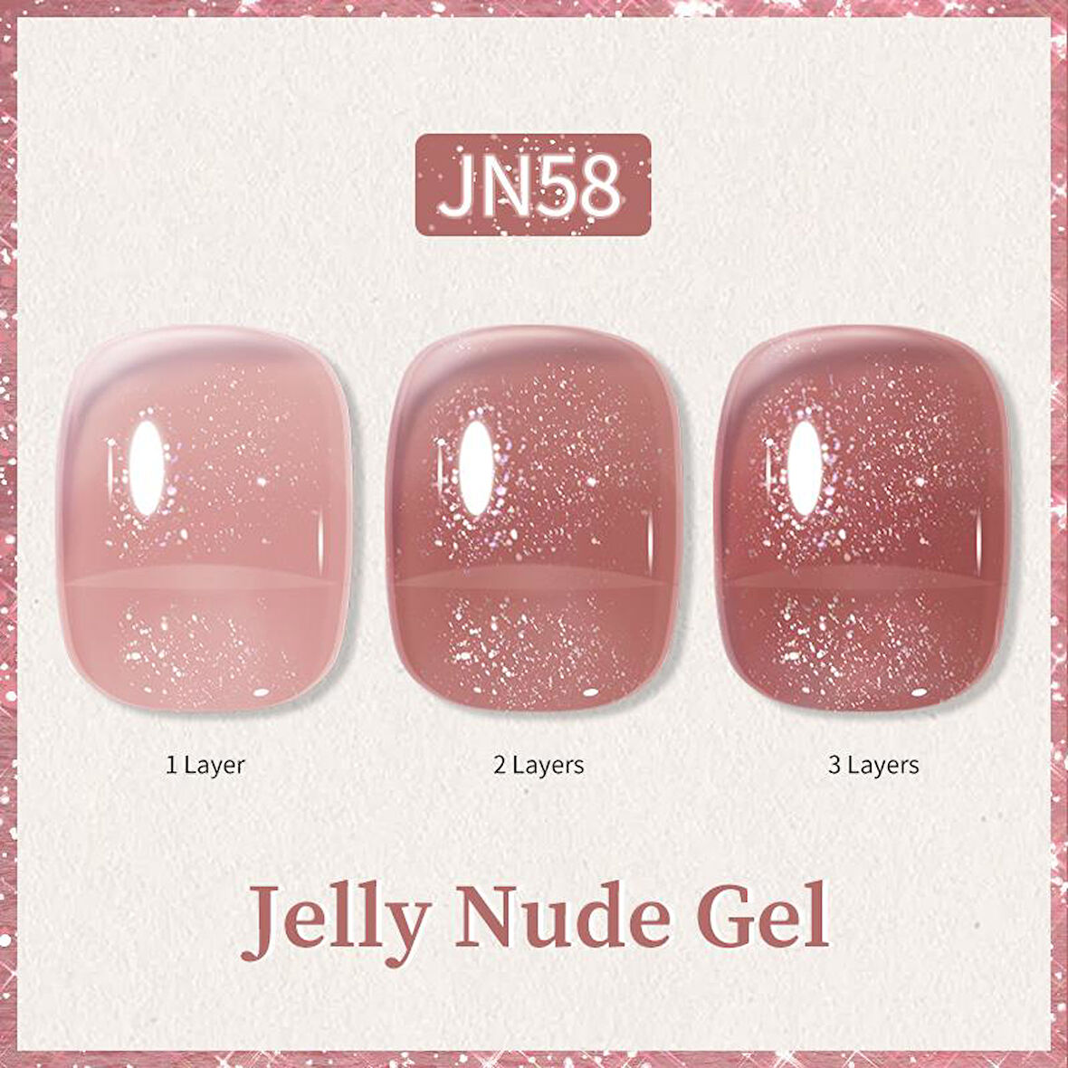 BORN PRETTY 10ml Jelly Nude Seri Kalıcı Oje JN58 (57851-8)