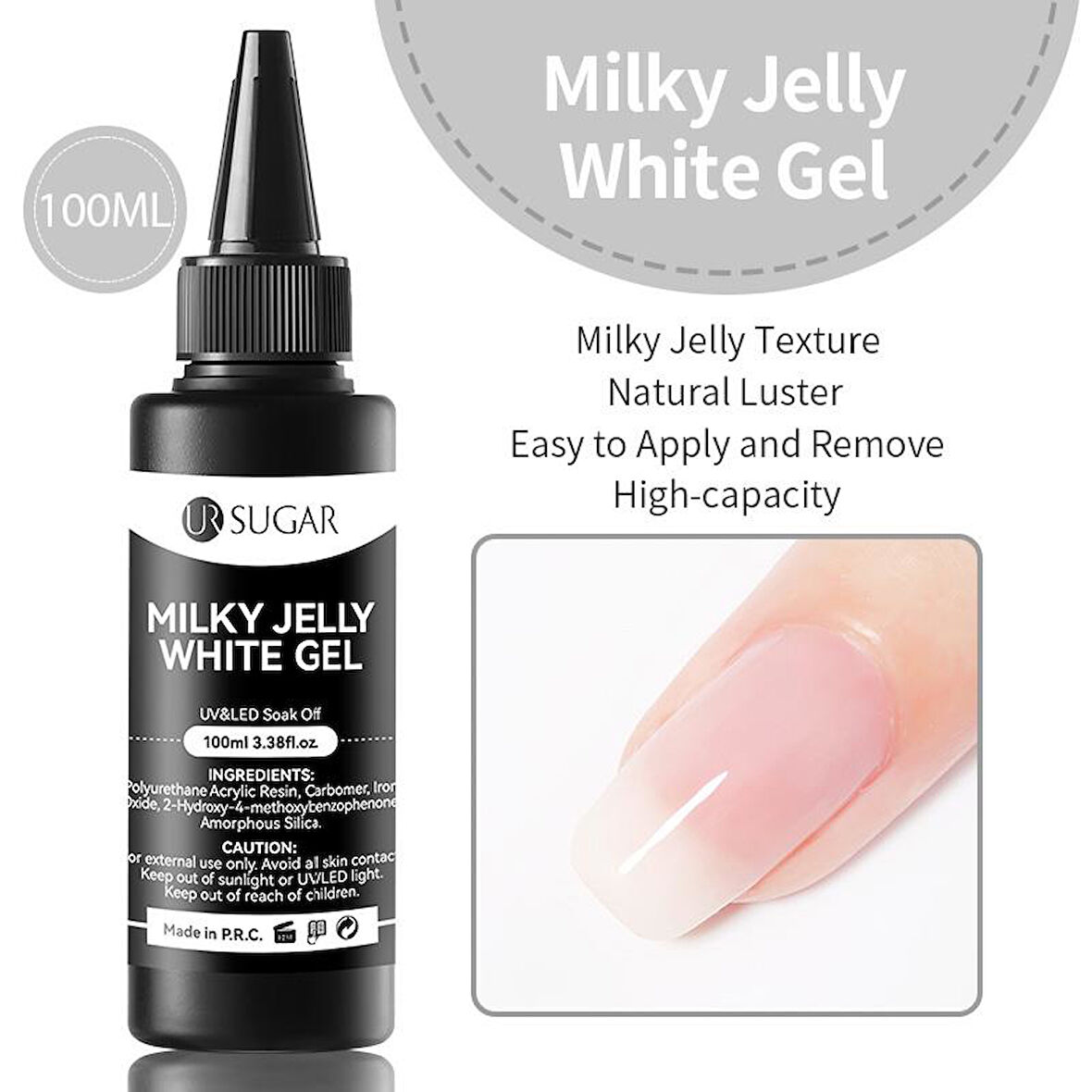 Ursugar Builder jel 100 ml. MILKY JELLY WHITE (57989)