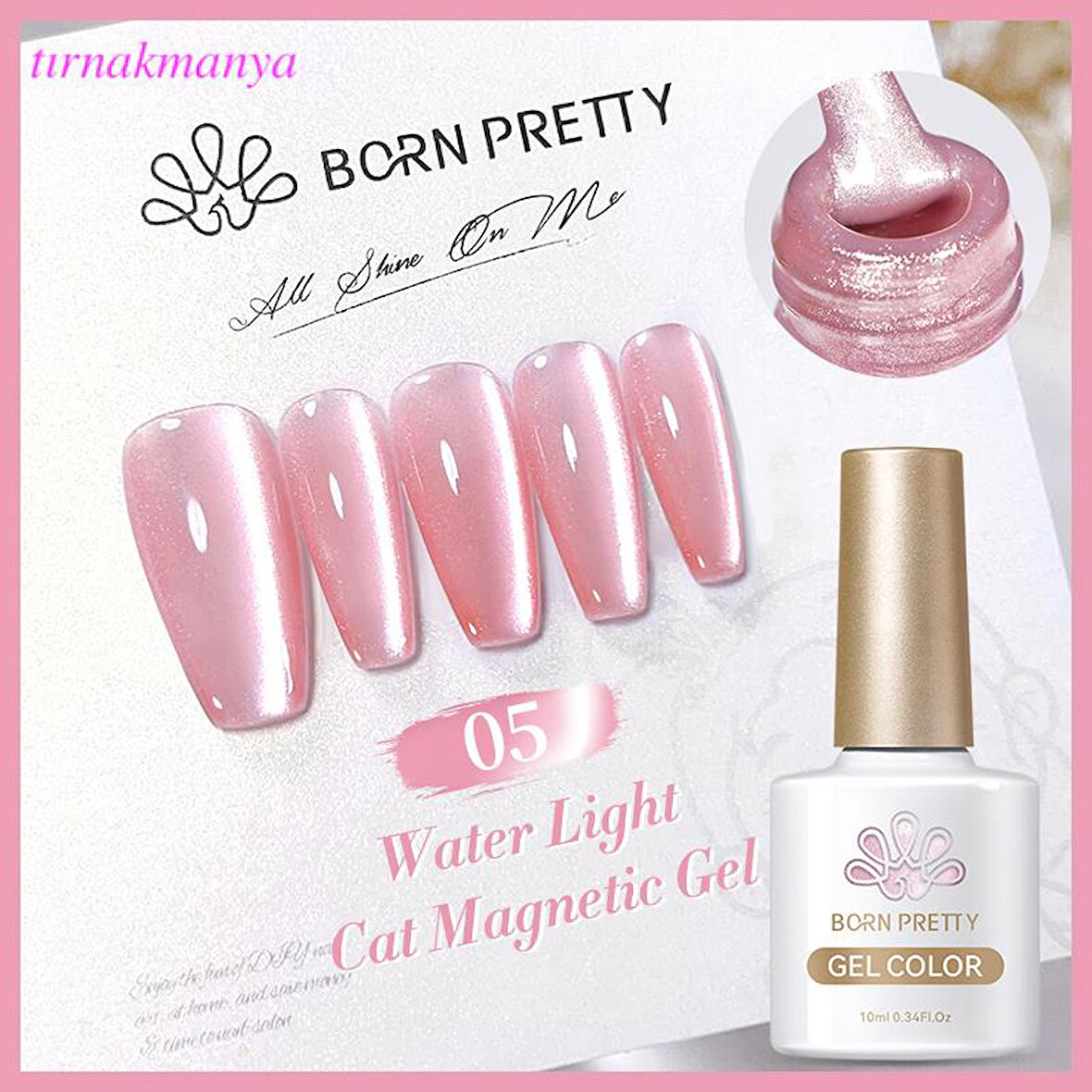 BORN PRETTY 10ml Water Light Cat Magnetic Kalıcı oje WL-05 (58465)