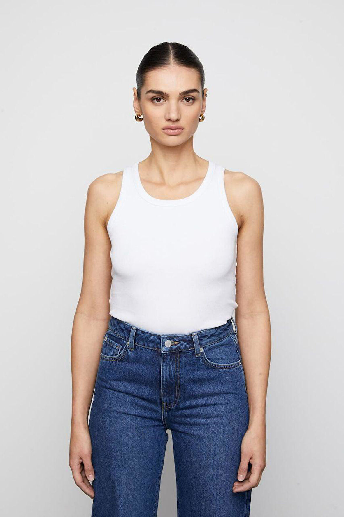 Camilla Beyaz Basic Atlet