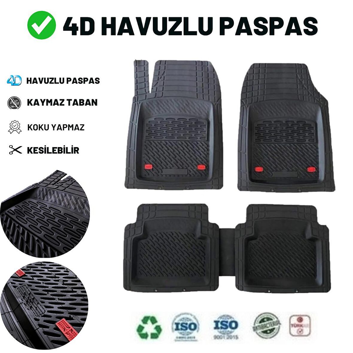 Toyota Aygo 2007 4D HAVUZLU ÜNİVERSAL YENİ NESİL PRO PASPAS SİYAH